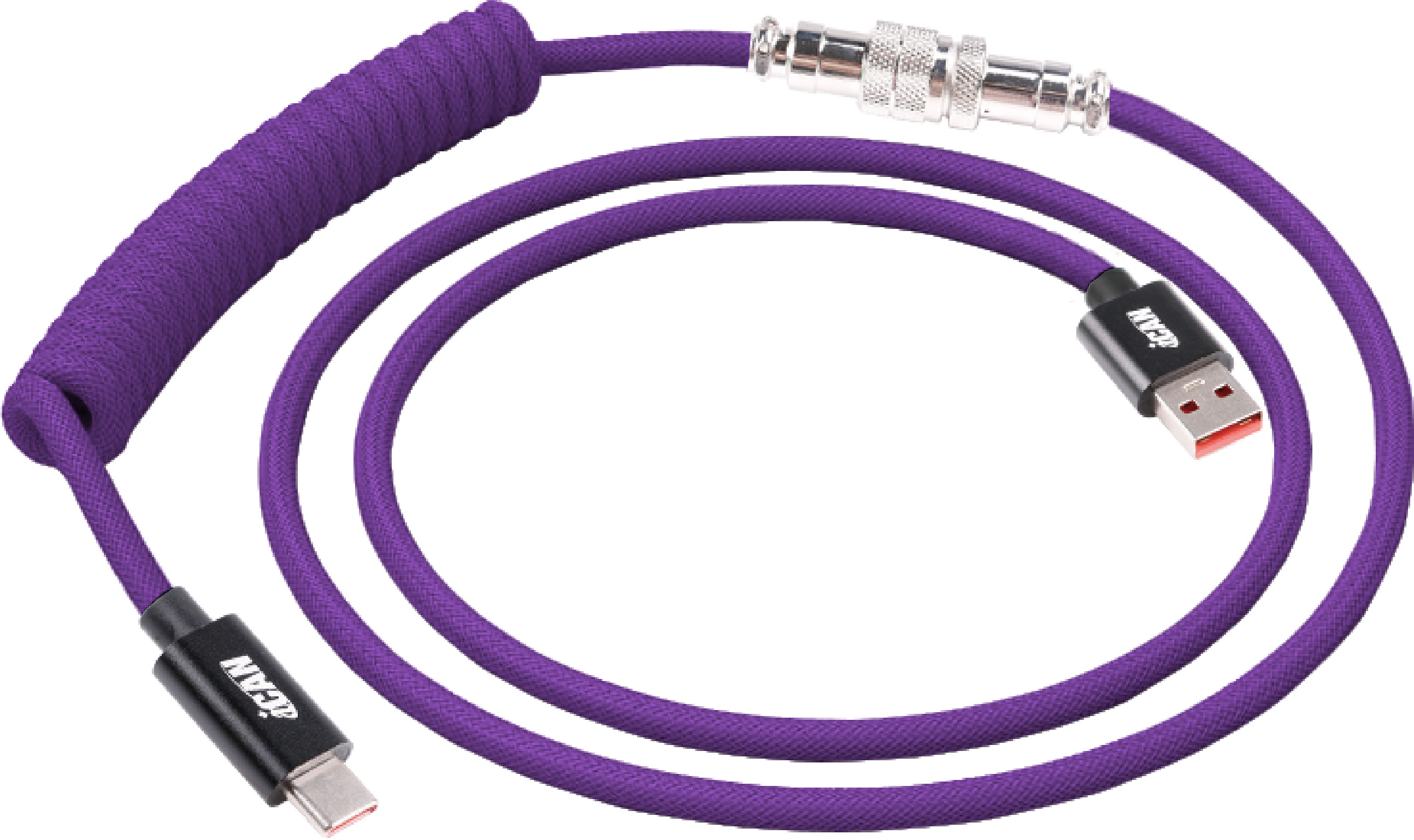 Câble clavier iCAN Type-A Mâle vers Type-C Mâle, Violet, 5 pieds