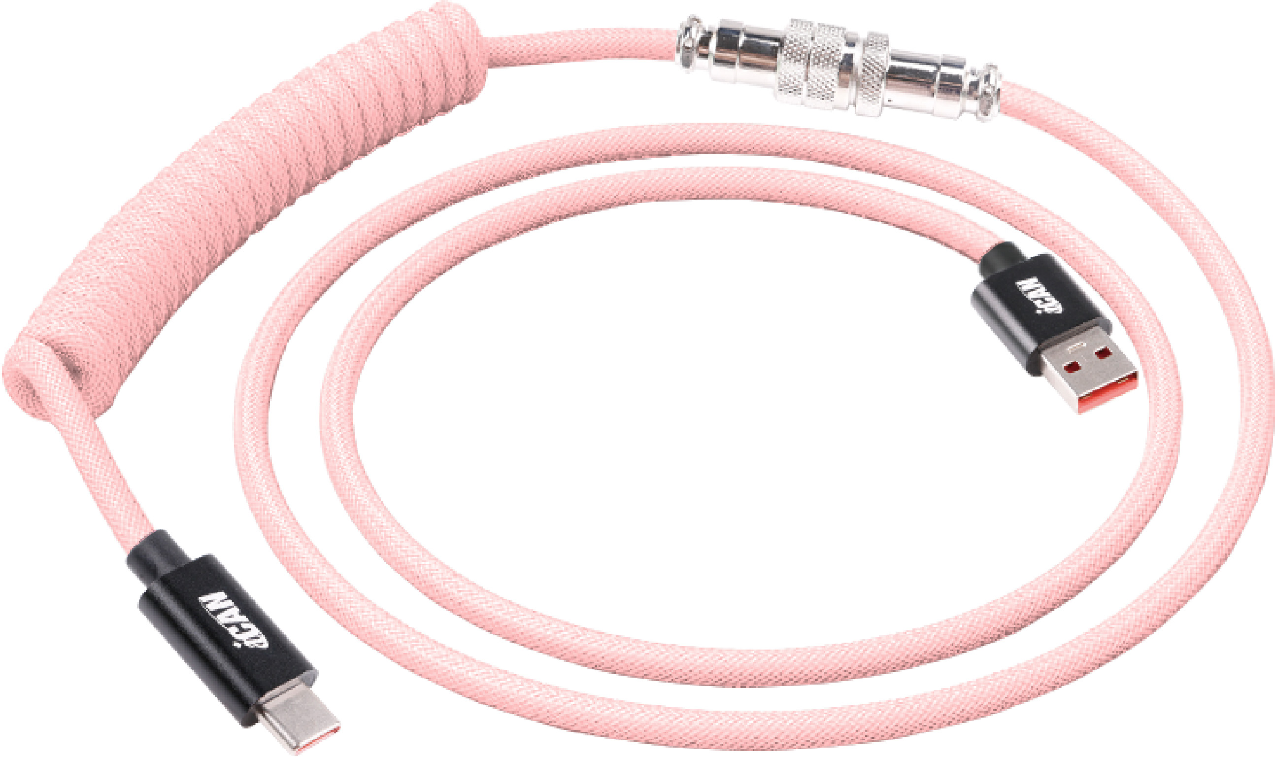 Câble clavier iCAN Type-A Mâle vers Type-C Mâle, Rose, 5 pieds