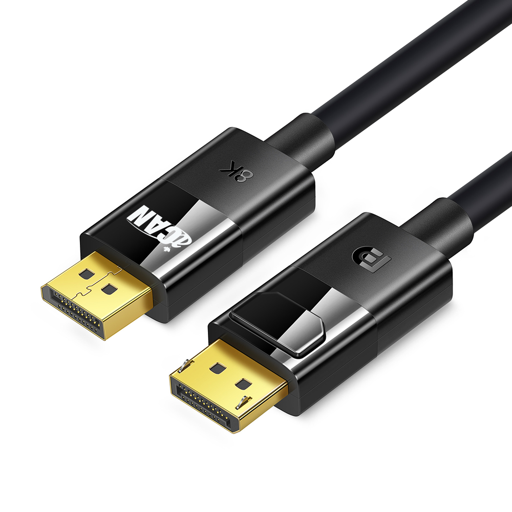 Câble iCAN DisplayPort 1.4, 8K à 60 Hz, plaqué or, M/M, 91 cm, noir