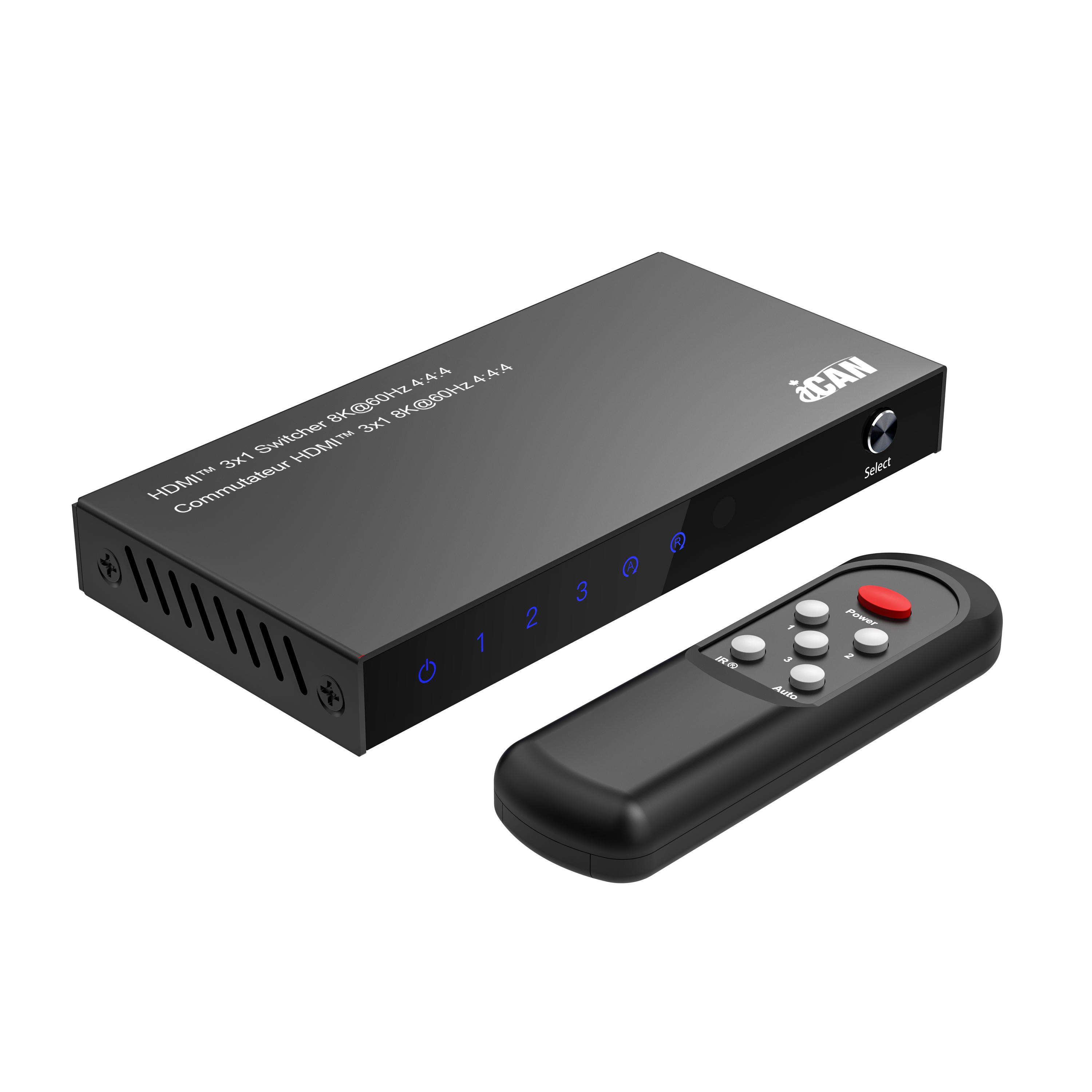 iCAN Premium 3-Port HDMI Switch 8K@60Hz 4:4:4 HDR