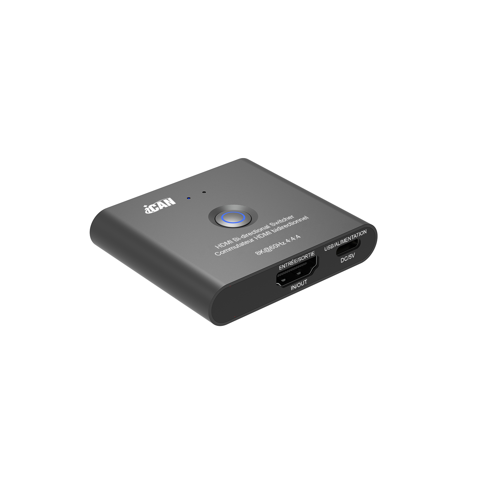 Commutateur HDMI bidirectionnel iCAN SW-BD8K 2x1/Splitter 1x2