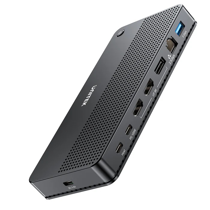 UNITEK 13-in-1 MST 8K 10Gbps 100W Docking Station for Triple Displays(Open Box)