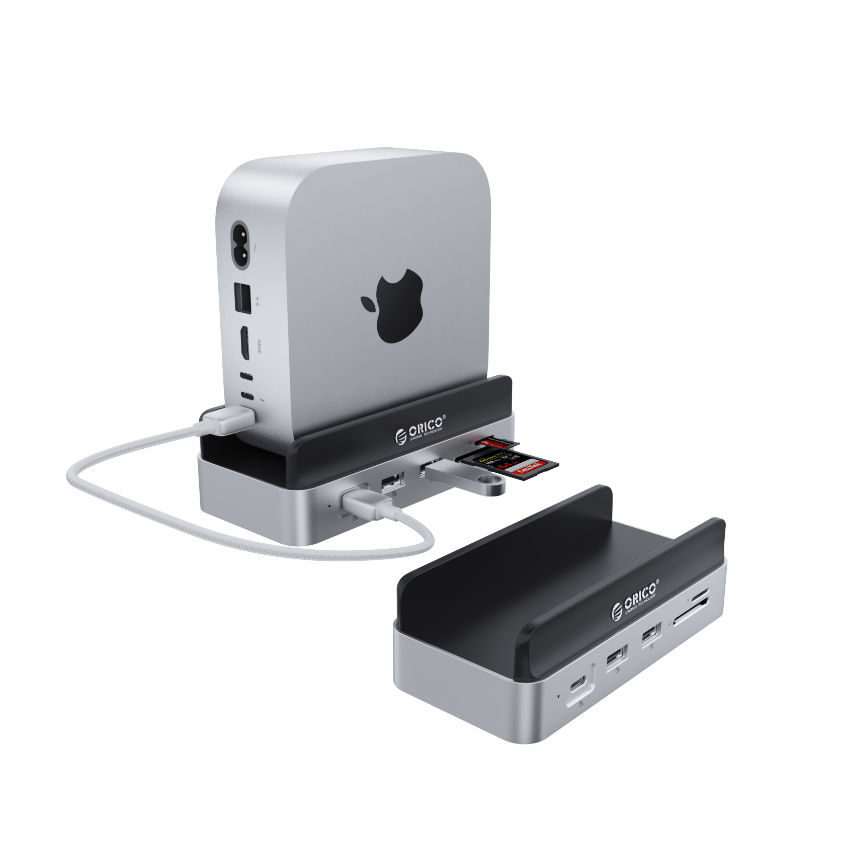 Support station d’accueil multifonction 10 ports Orico pour Mac mini