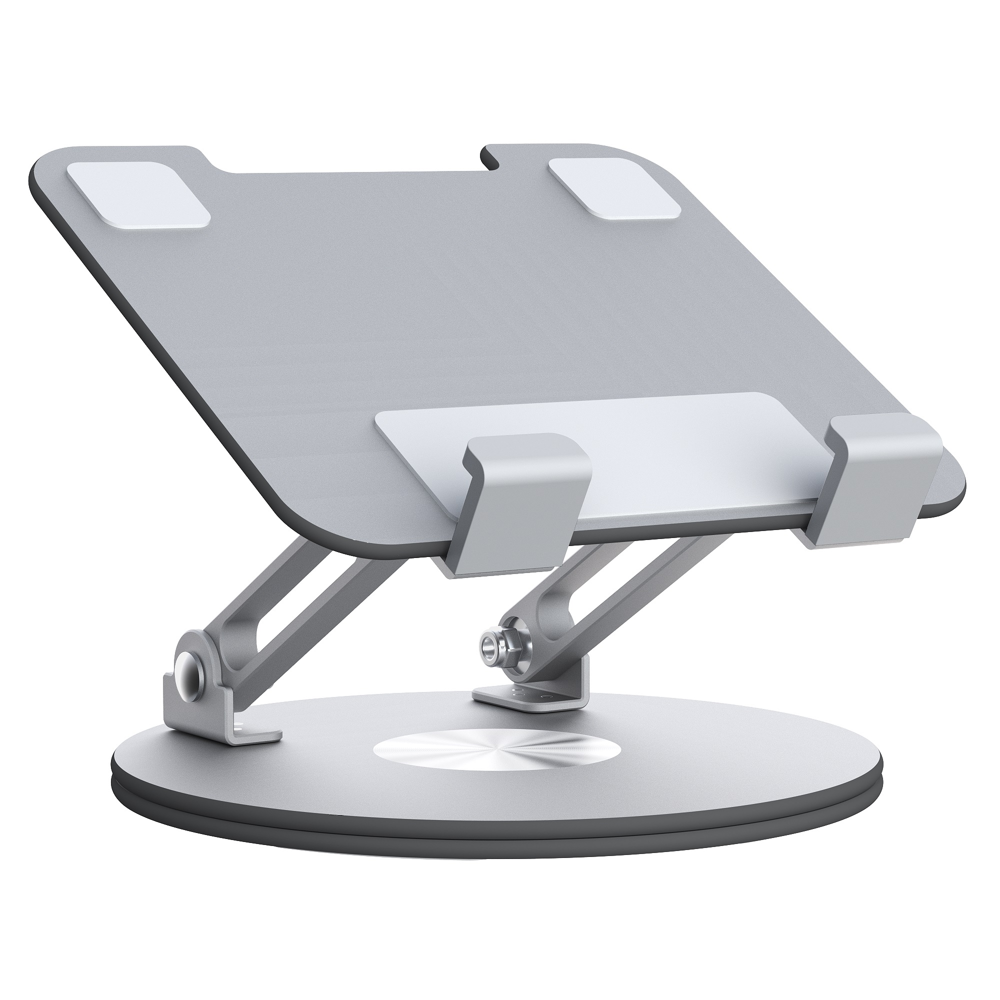 iCAN S9 Aluminum Rotating Laptop Stand, Silver.