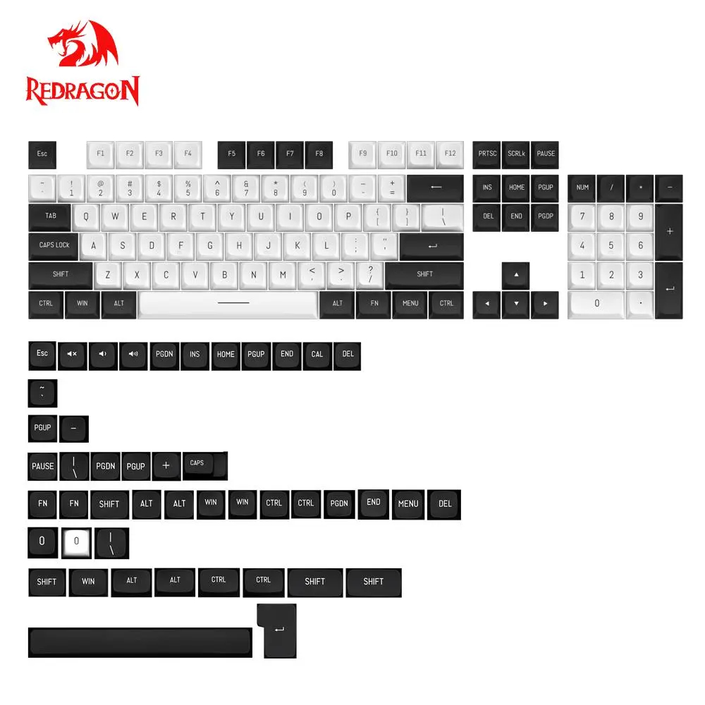 Redragon A132 Double shot PBT Keycaps 150 Keys CSA Height(Open Box)