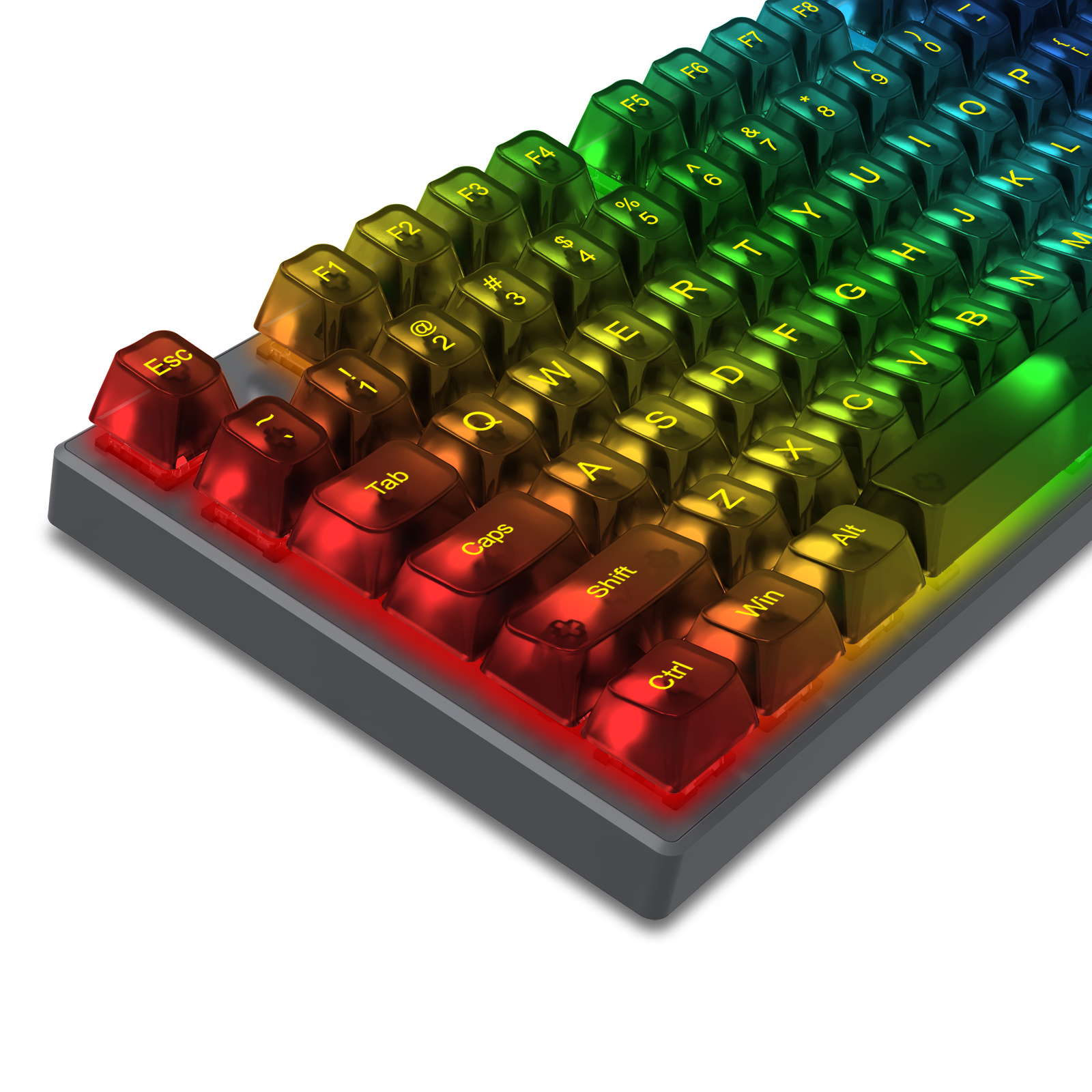 Redragon A138 Transparent Black keycaps 117unit/set