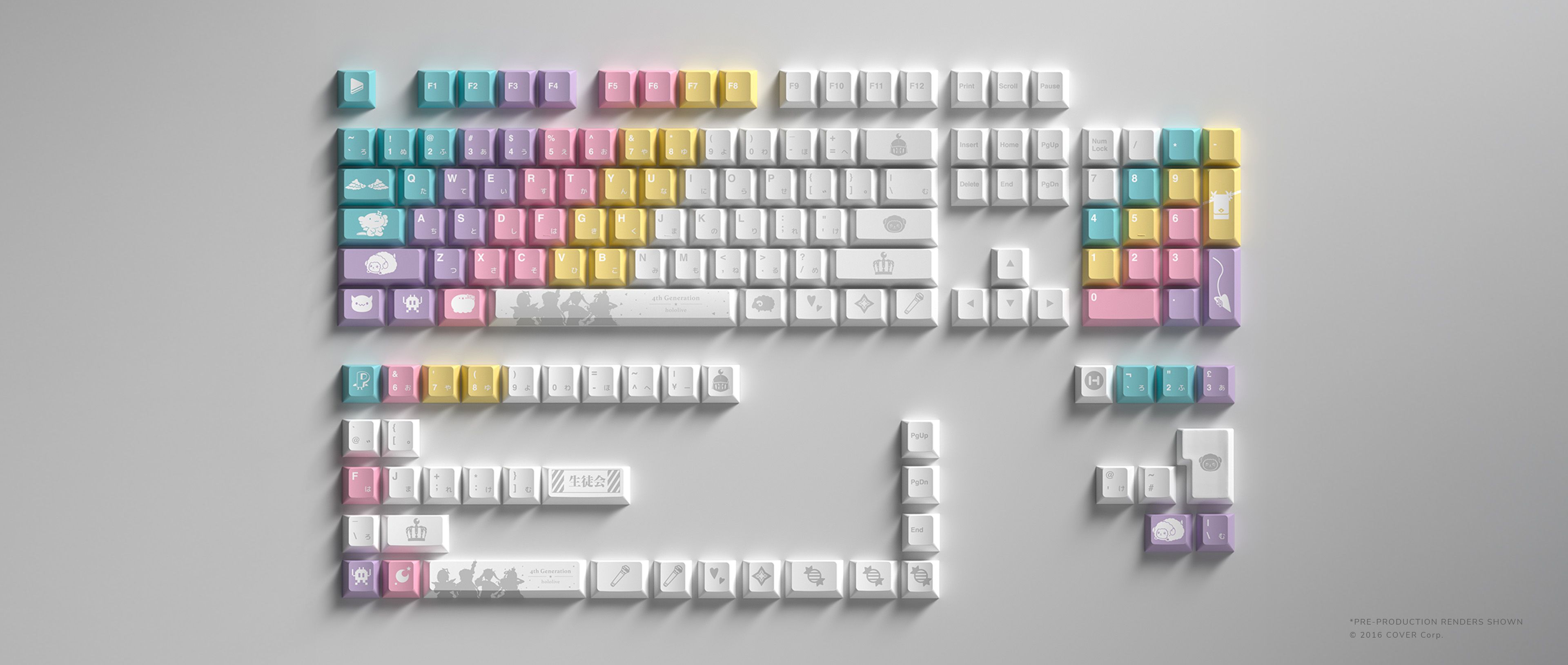 HYTE Ensemble de touches Hololive 4e génération