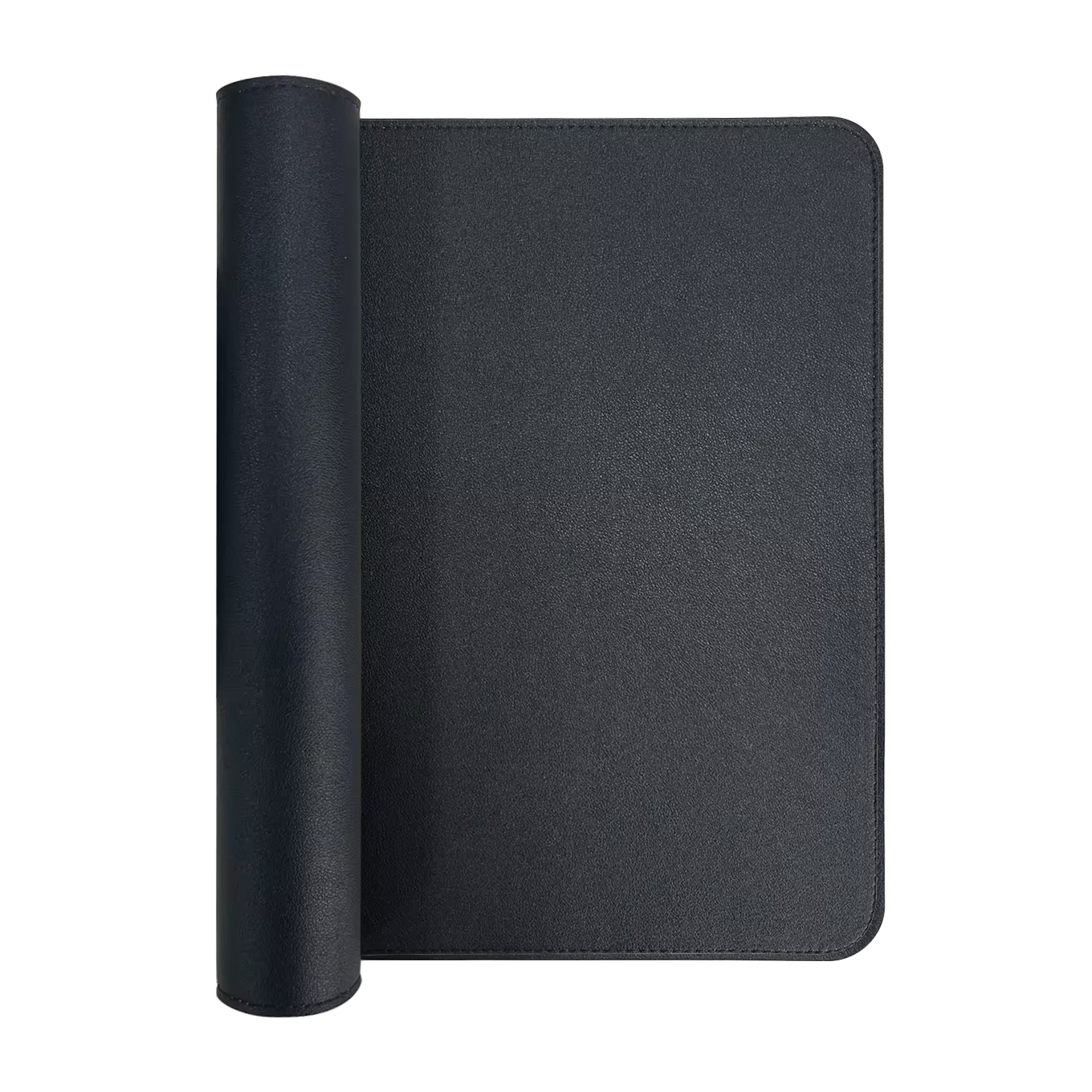 iCAN Black Double-Sided PU Leather Desk Pad with Stitched Line(Open Box)