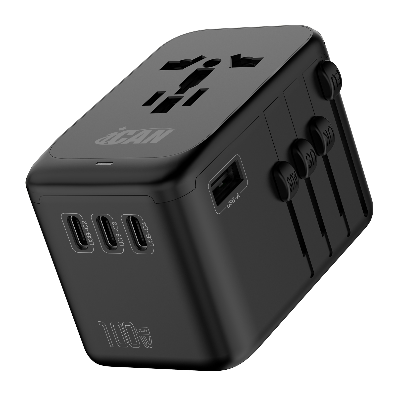 iCAN Adaptateur de voyage universel 100 W
