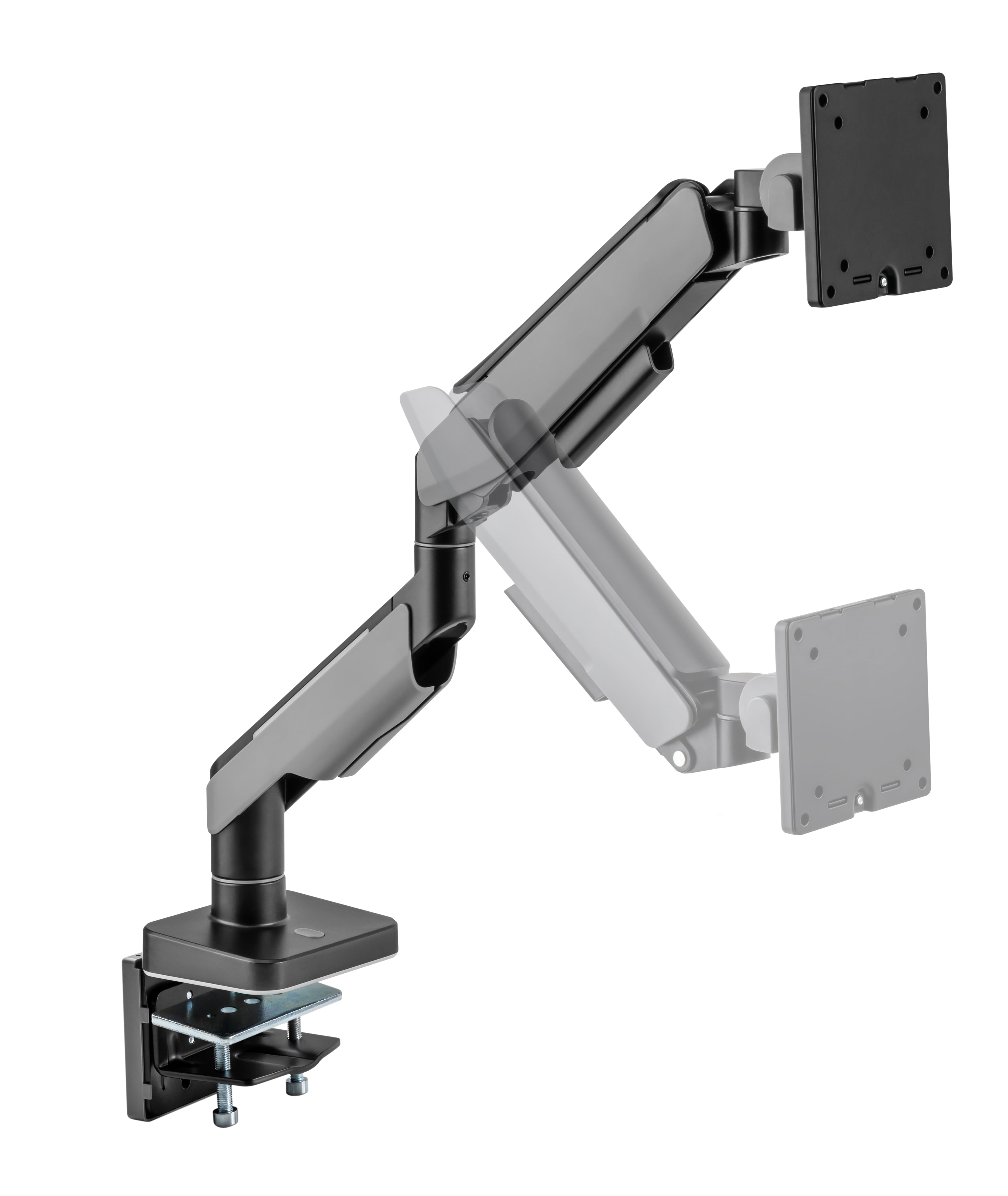 Bras pour moniteur unique à ressort à gaz RGB Brateck Heavy-Duty, comp