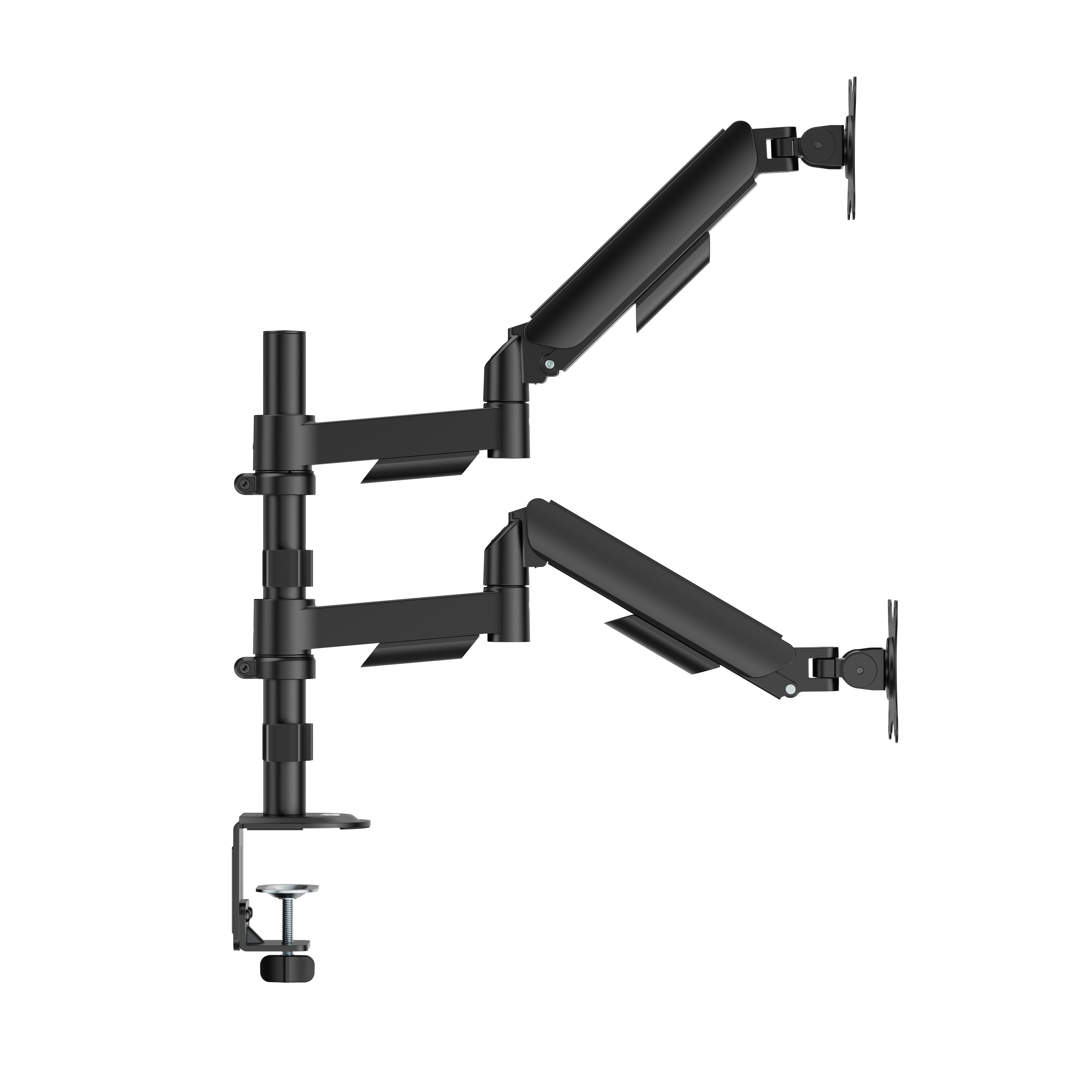 ICAN Pole Mounted Gas Spring Dual Monitor Arm, fits 17"-32"