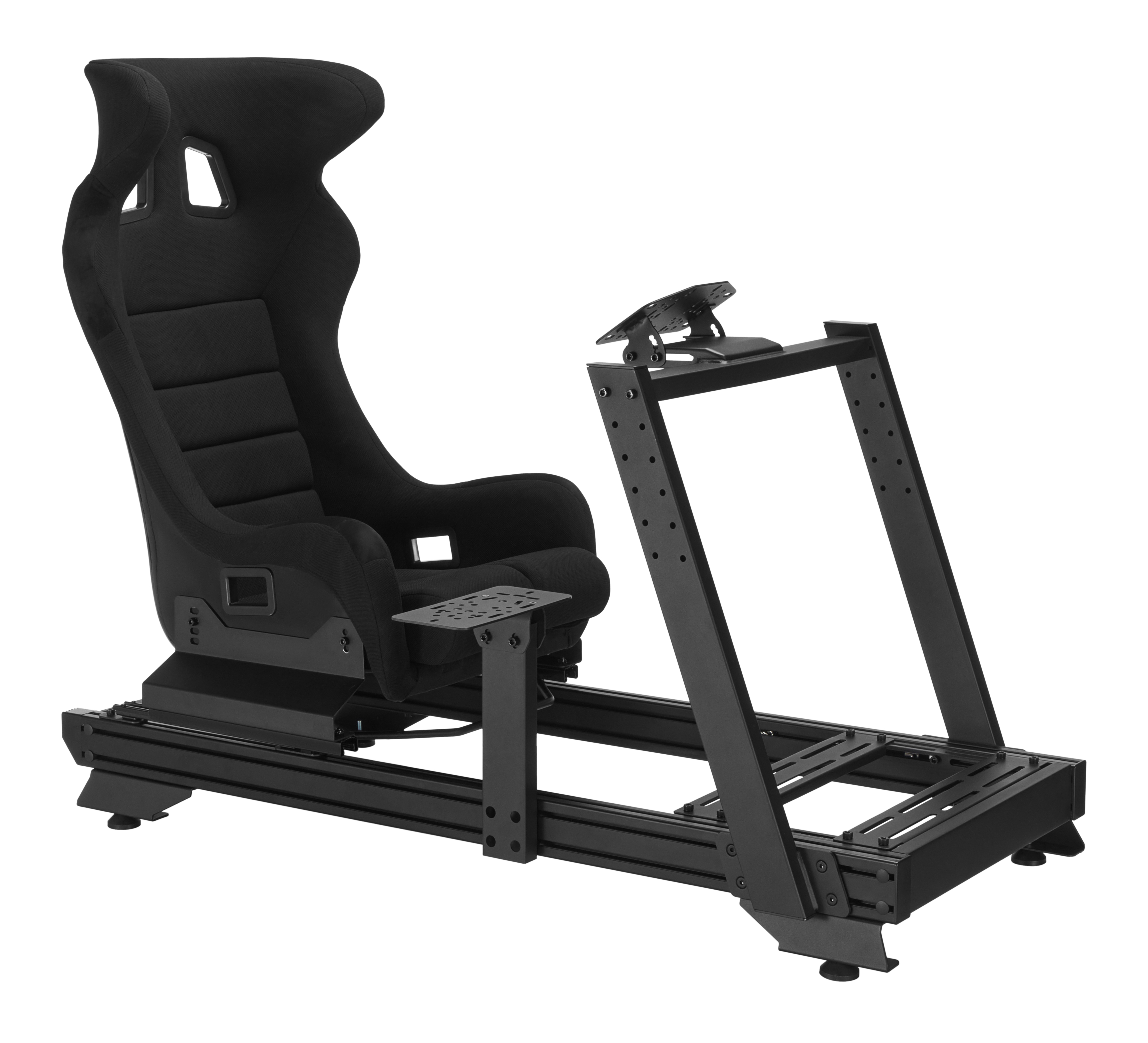 Cockpit de simulation Strix ARMOURY avec siège et levier – Noir