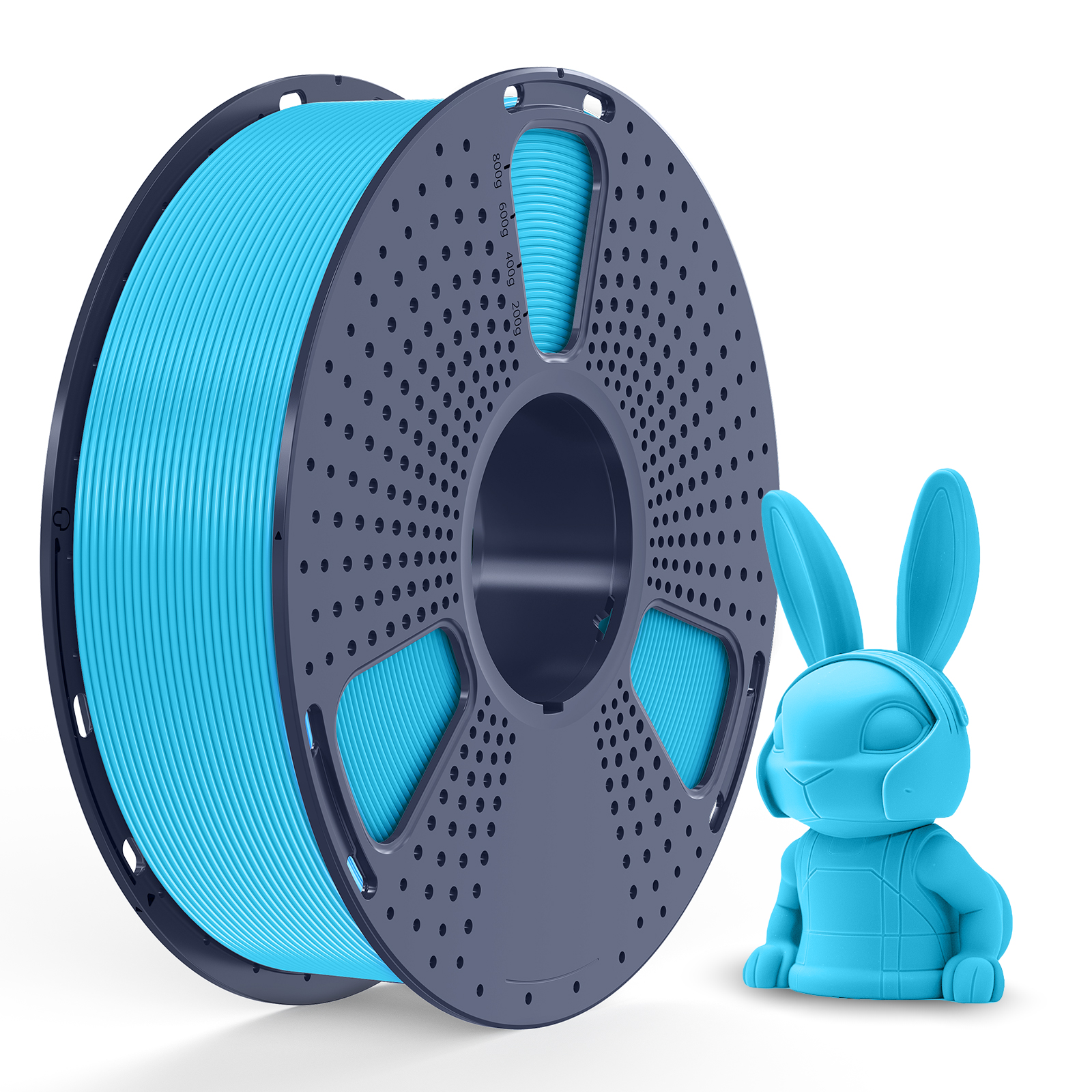 Filament PLA méta Sunlu 1,75 mm, 1 kg/bobine (bleu ciel)