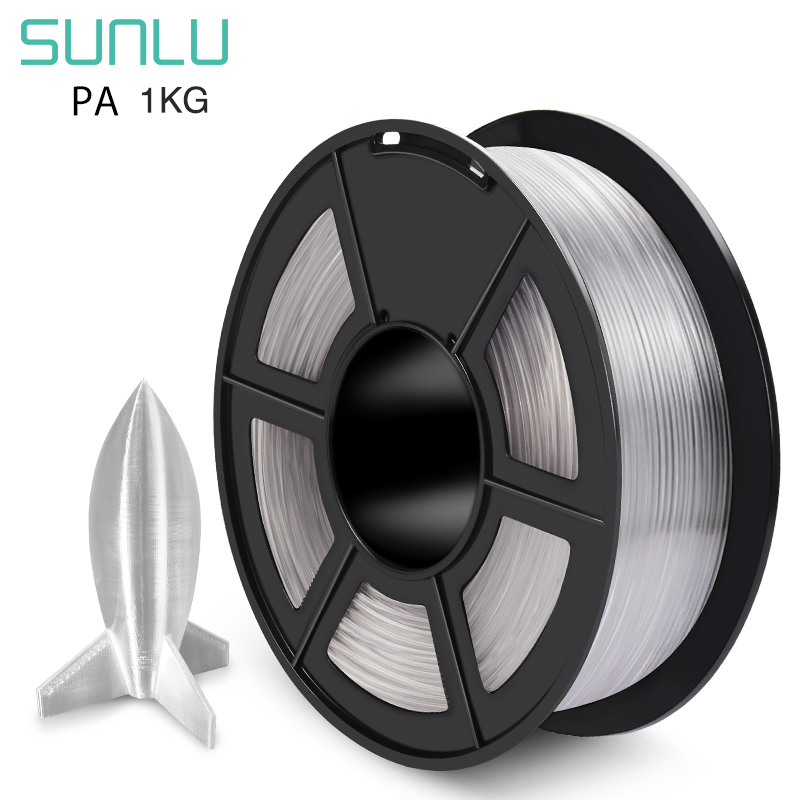 Sunlu 1,75 mm, 1 kg/bobine, filament nylon PA (transparent)