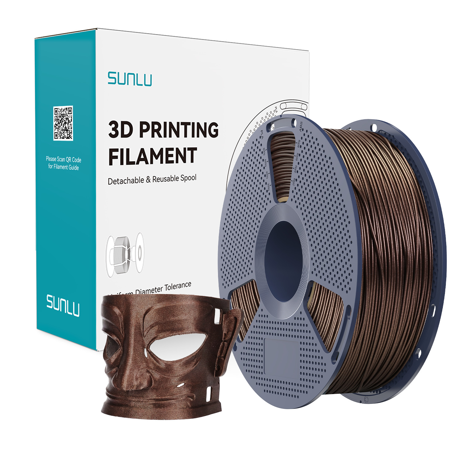 Sunlu 1.75mm, 1kg/spool, PLA Galaxy Star Brown