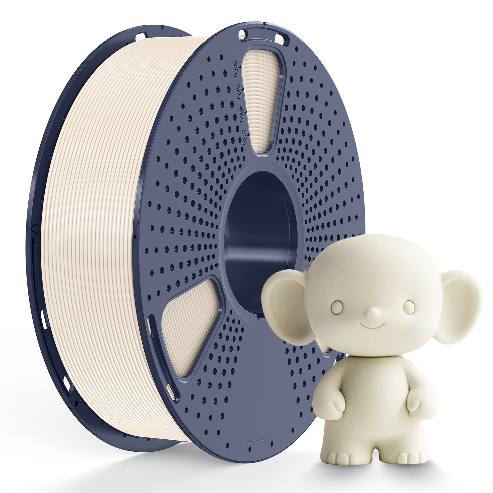Sunlu 1.75mm, 1kg/spool, PLA meta filament (Cream White)