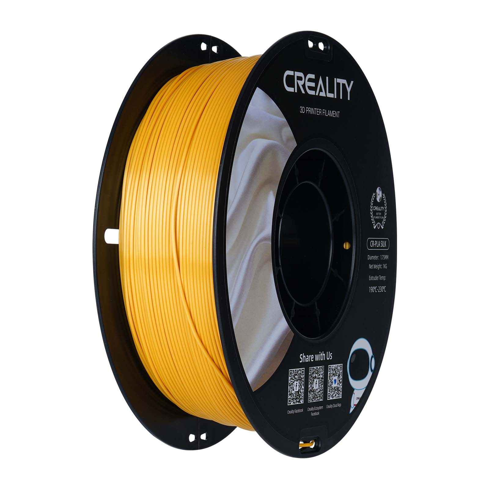 Filament PLA Creality CR-Silk 1,0 kg 1,75 mm, doré