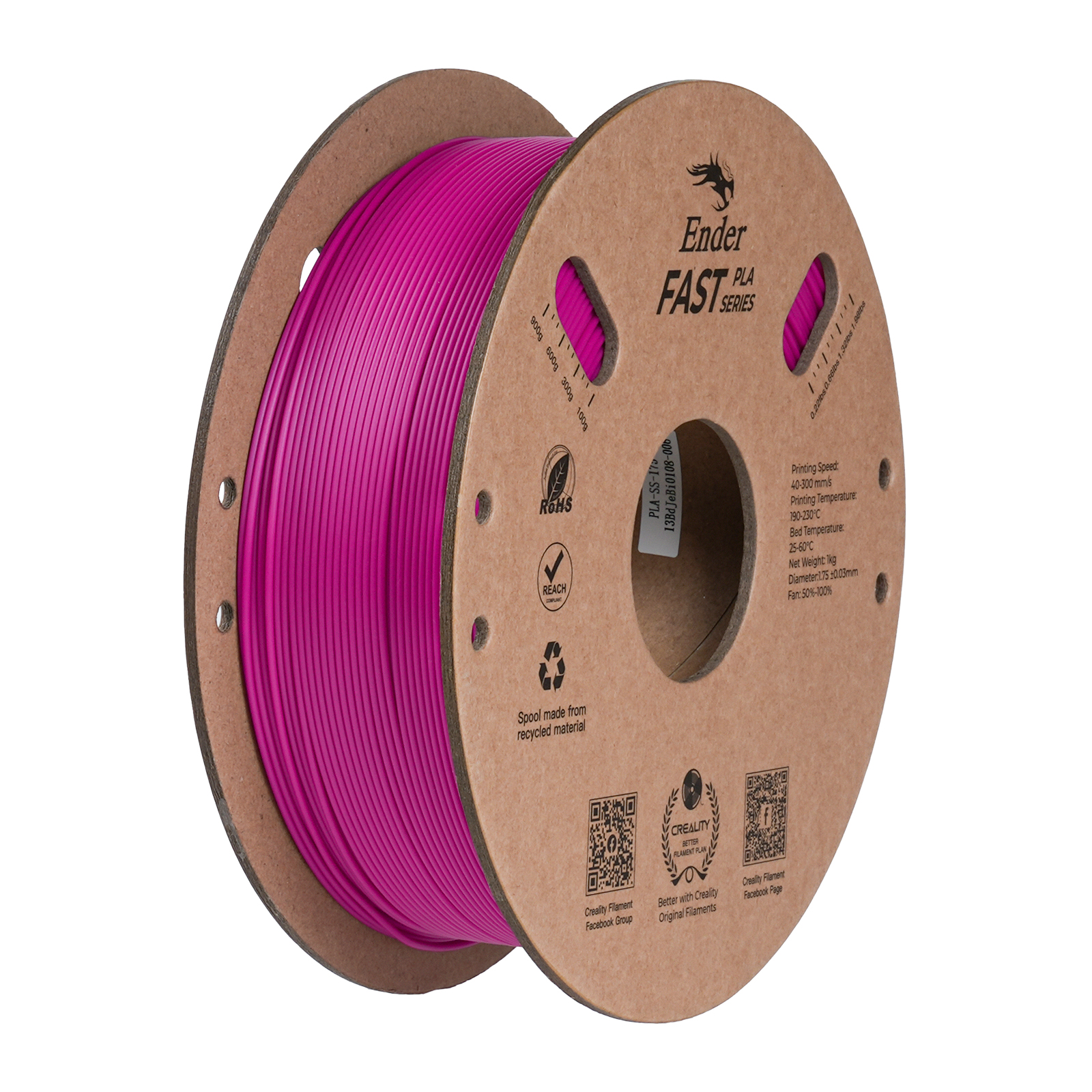 Creality Ender Fast PLA  Filament 1.0Kg 1.75mm, 300mm/s, Purple