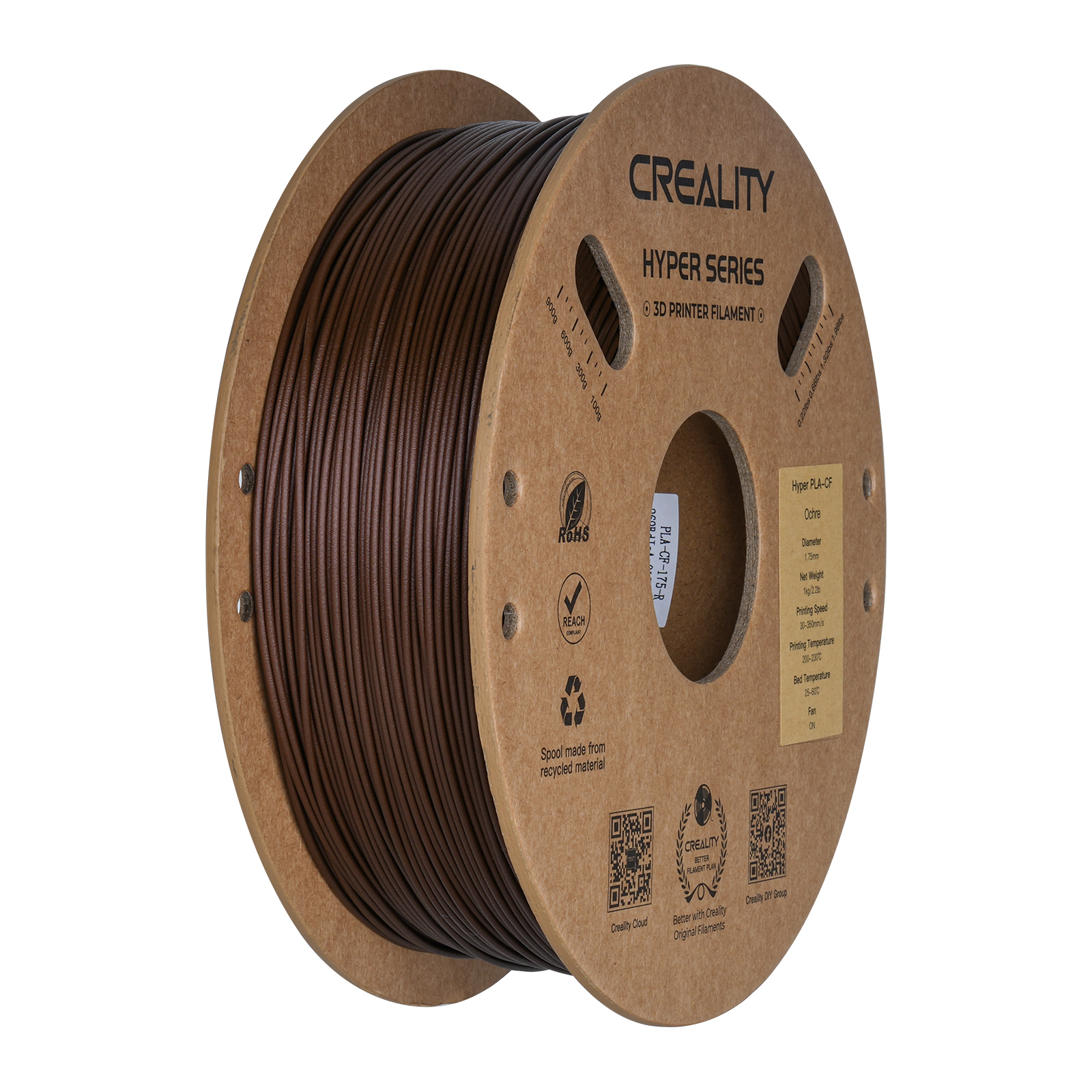 Filament d'impression 3D Creality Hyper PLA-CF 1 kg, 1,75 mm, ocre