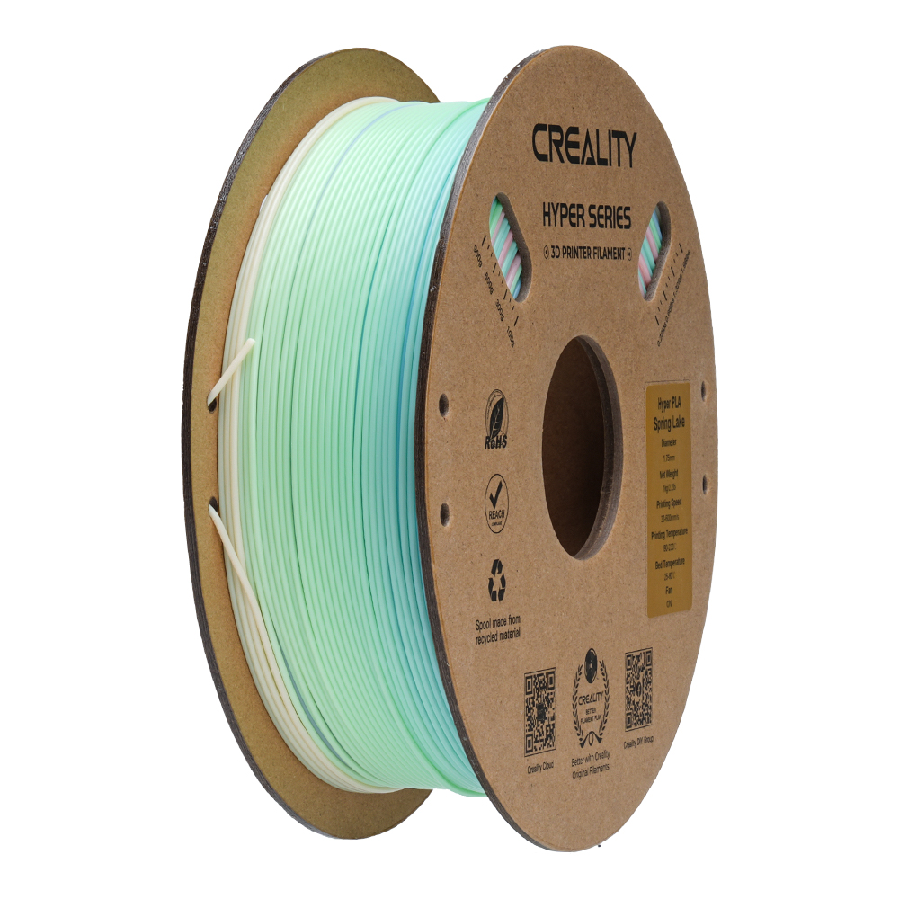 Filament d'impression 3D PLA Creality Hyper Series 1 kg, 1,75 mm, arc-en-ciel, S