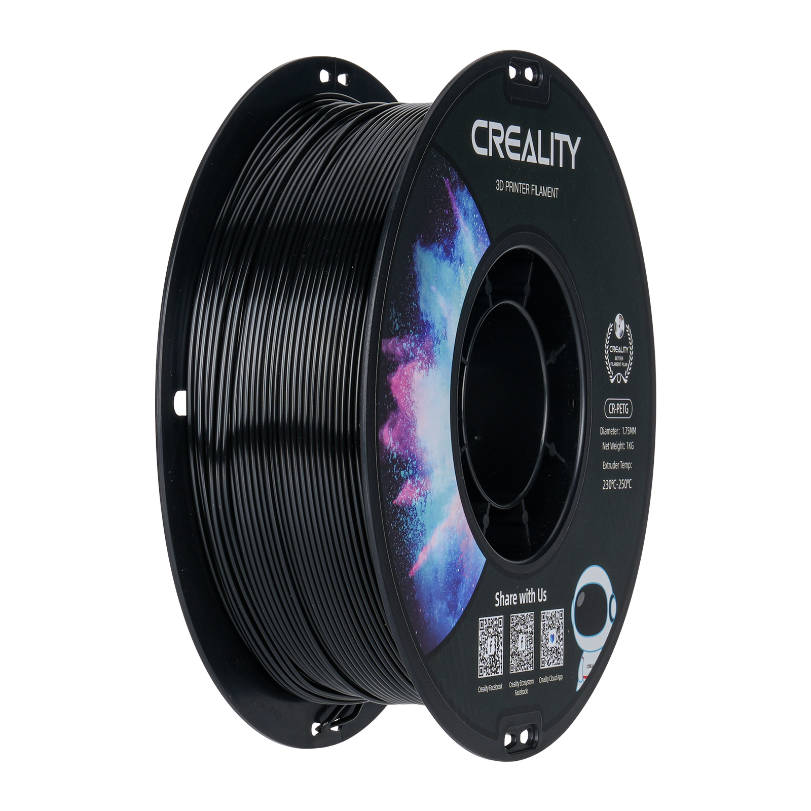 Creality CR-PETG Filament 1.0Kg 1.75mm, Black