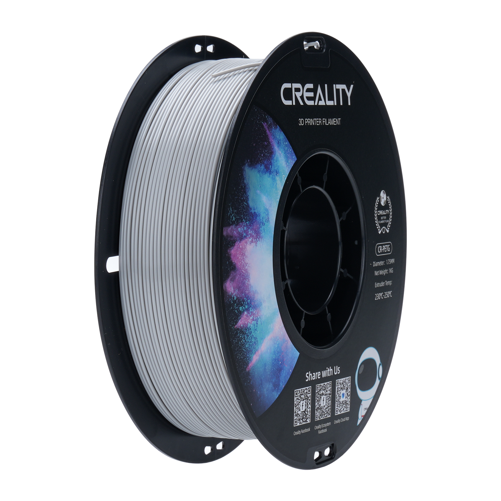 Creality CR-PETG Filament 1.0Kg 1.75mm, Grey