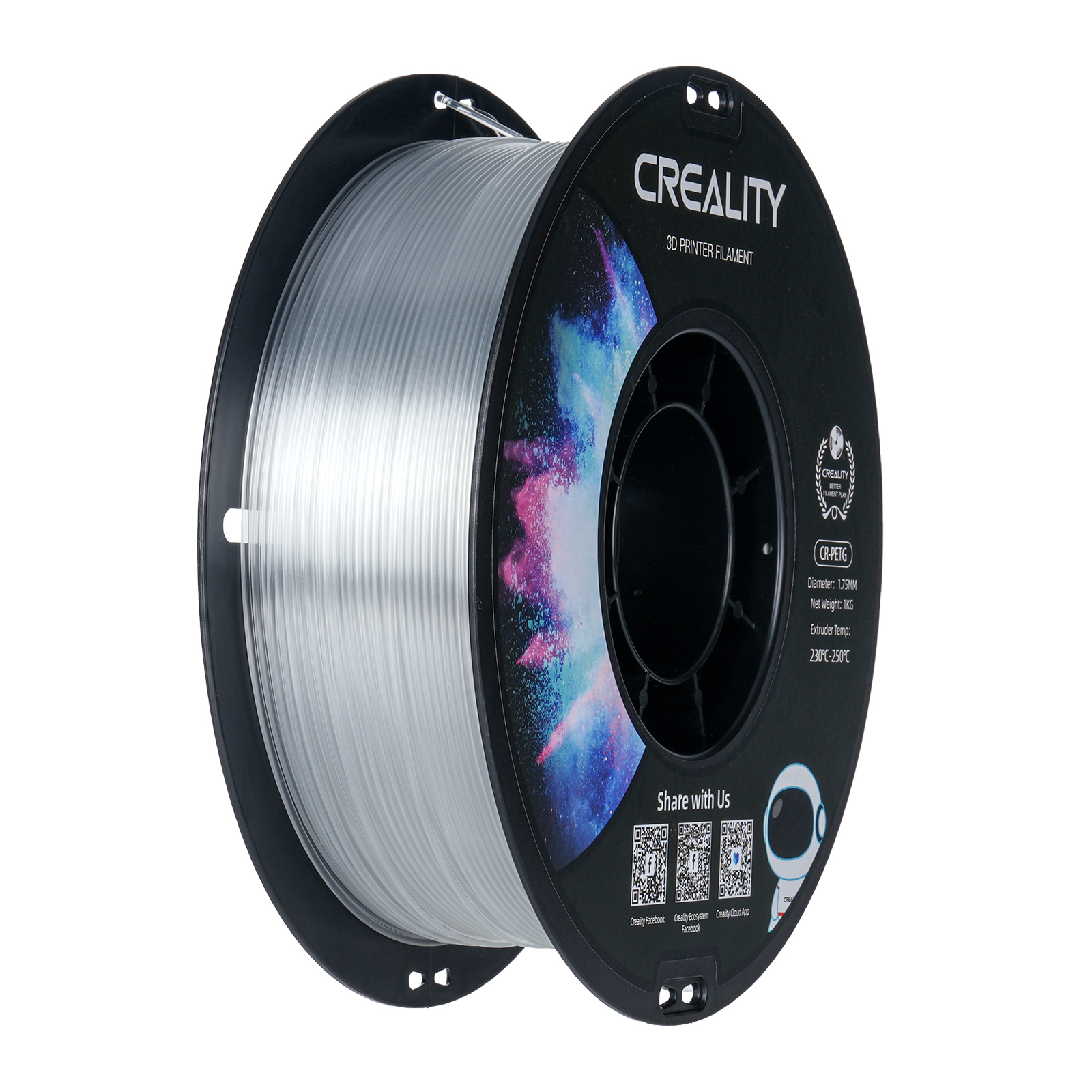 Filament Creality CR-PETG 1,0 kg 1,75 mm, transparent