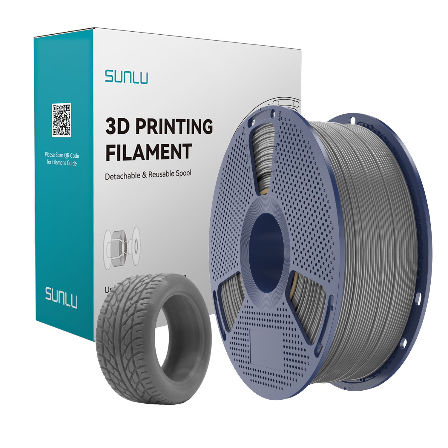 Sunlu 1.75mm, 1kg/spool, TPU 90A Grey