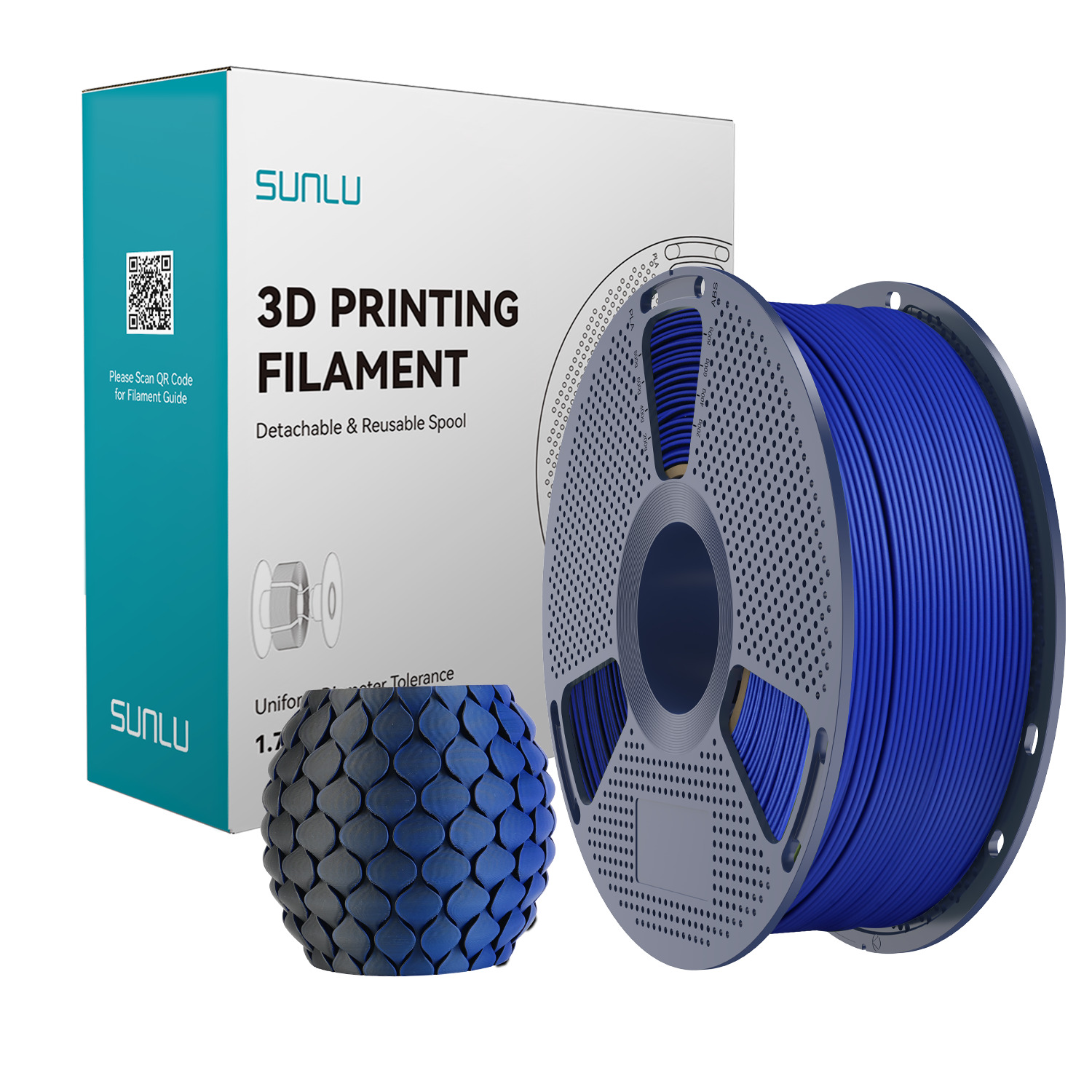 Sunlu 1.75mm, 1kg/spool, PLA Matte Dual Color Black Blue
