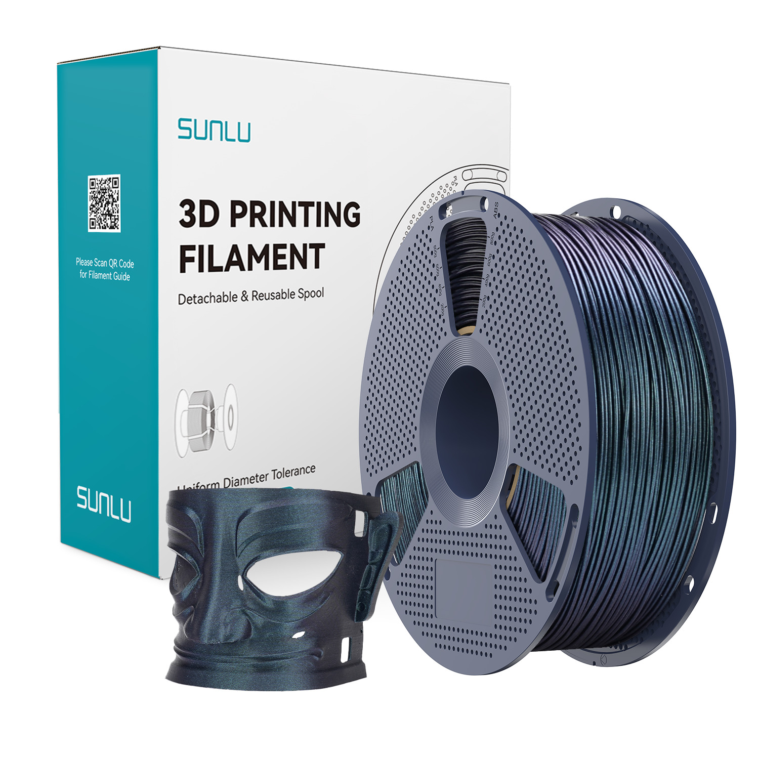 Sunlu 1.75mm, 1kg/spool, PLA Galaxy Starlit Flow
