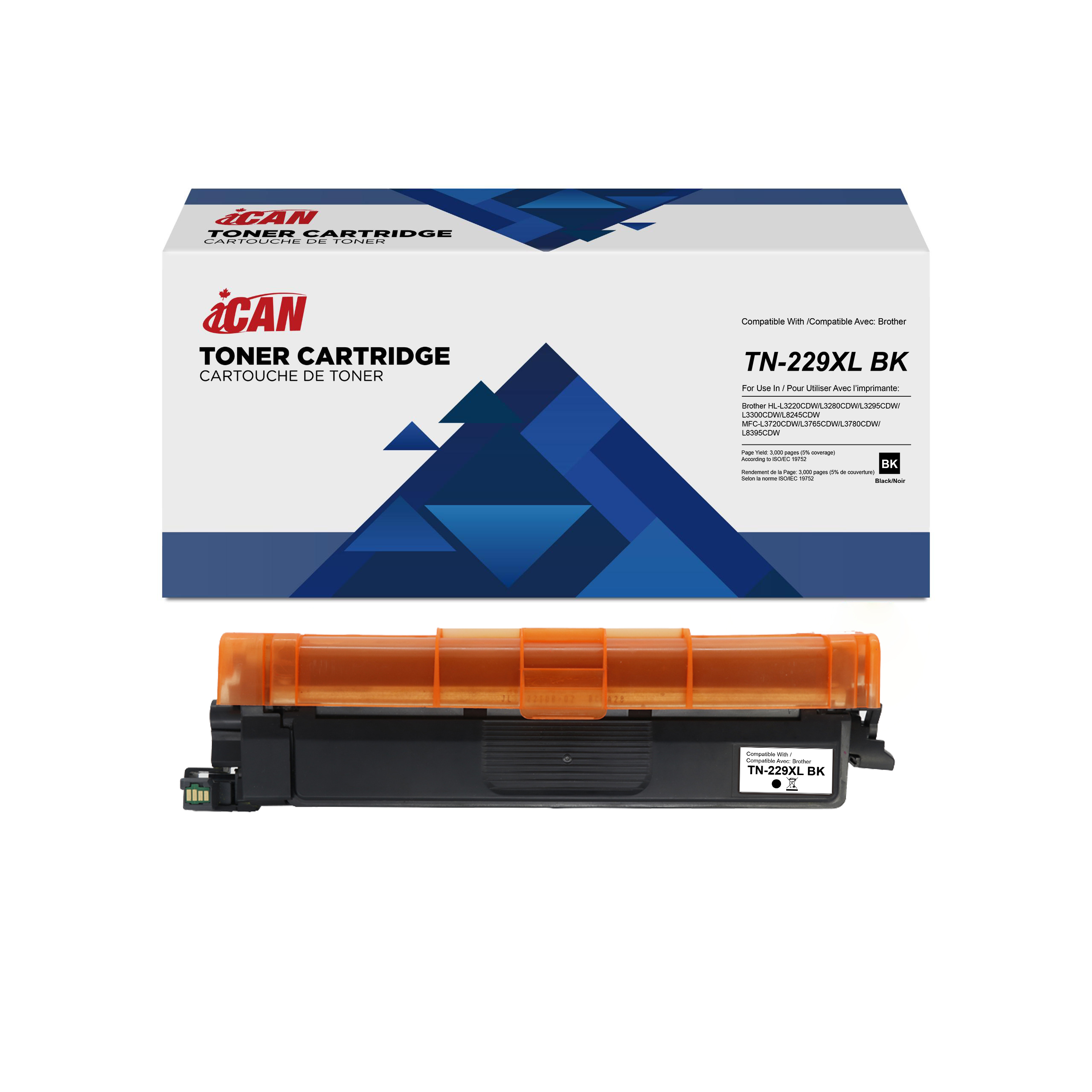 iCAN Compatible Brother TN229XL Black Toner Cartridge With Chip