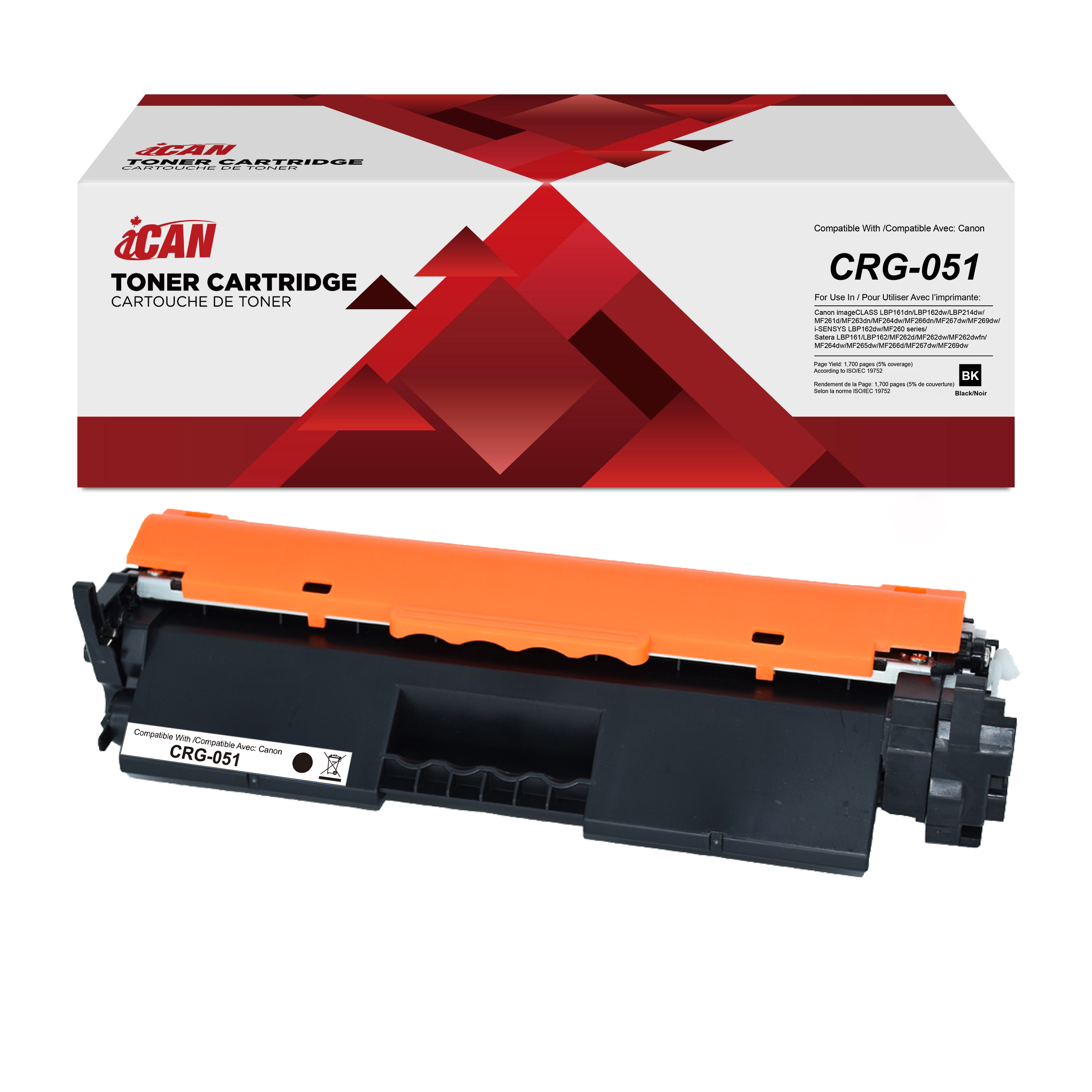 iCAN Compatible Canon 051 Black Toner Cartridge