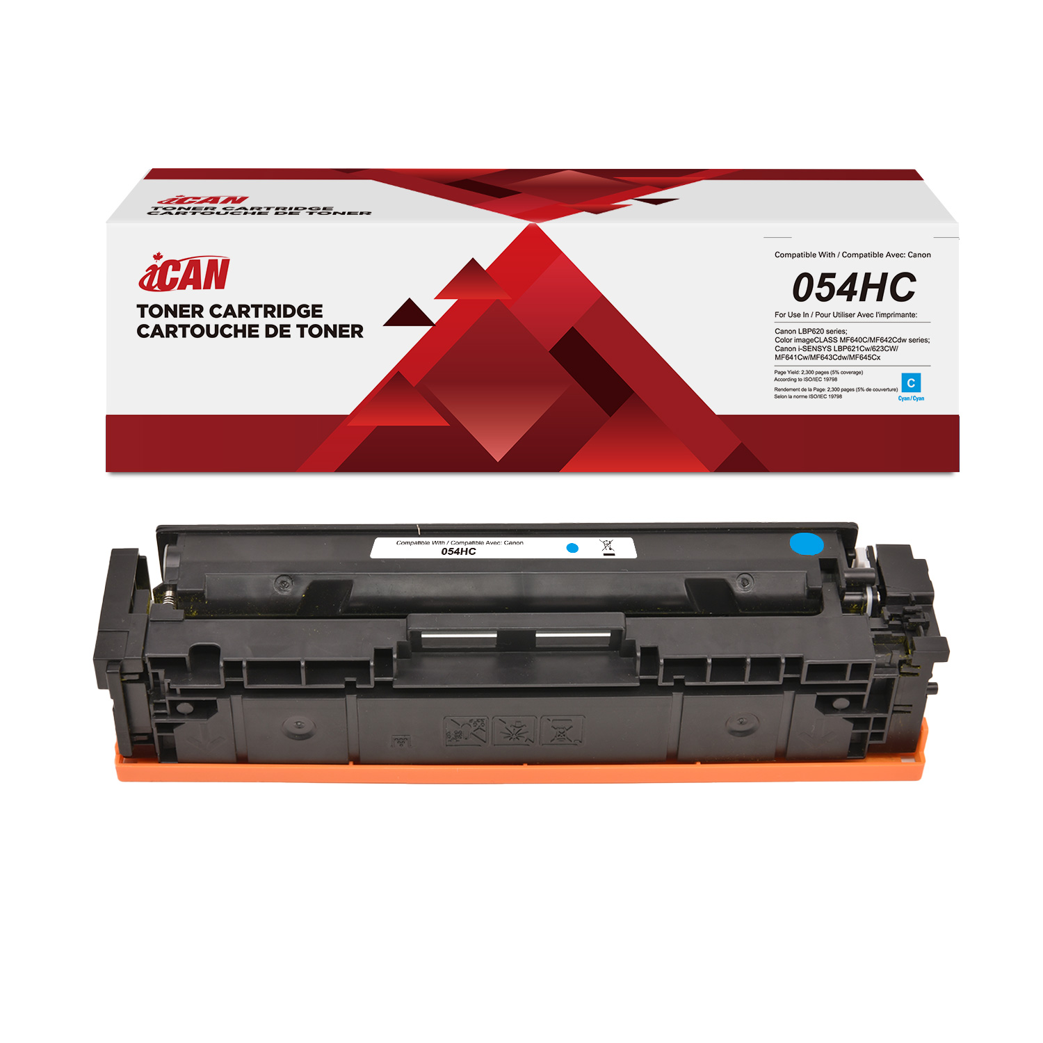 iCAN Compatible Canon 054H Cyan Toner Cartridge