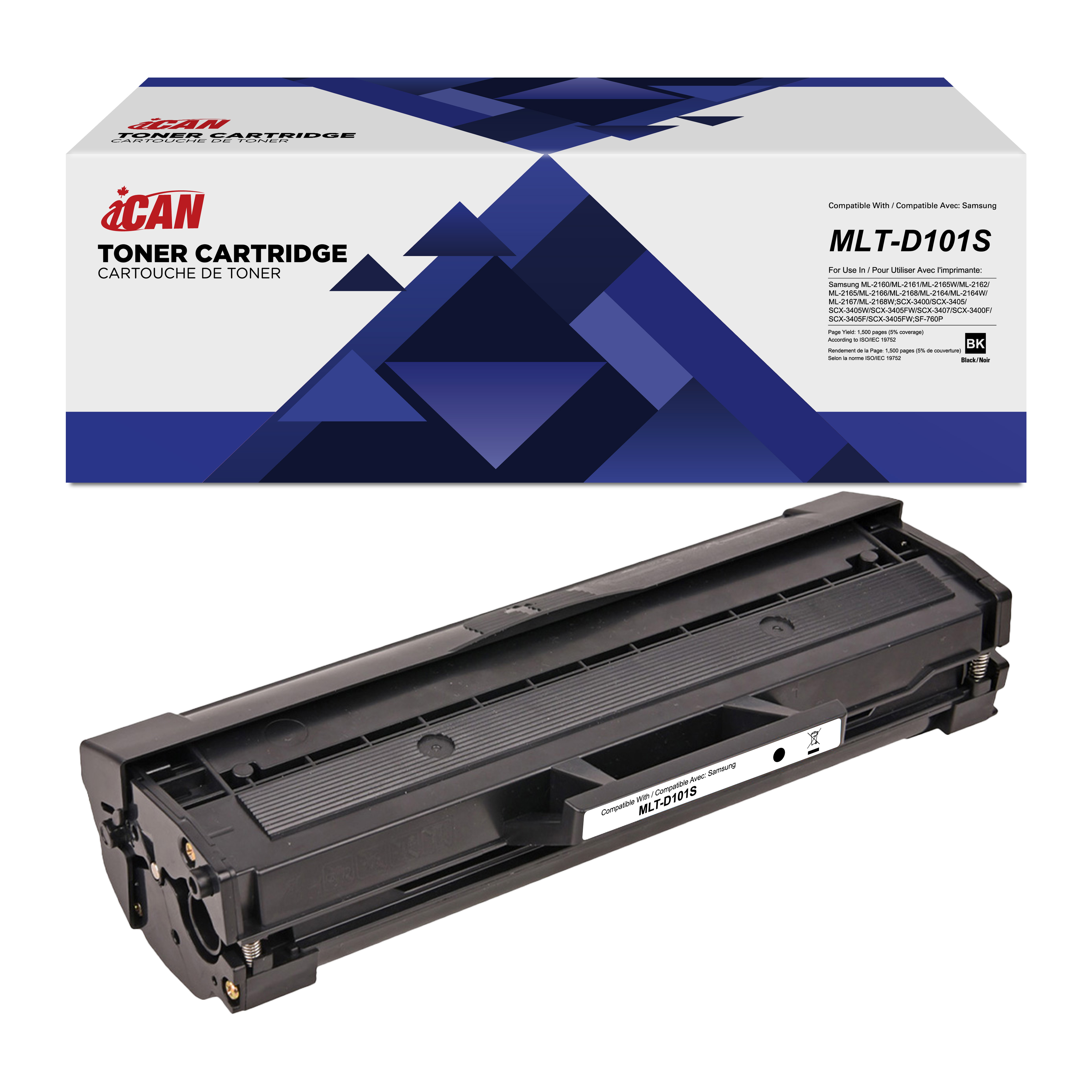 iCAN Compatible Samsung MLT-D101S Black Toner Cartridge