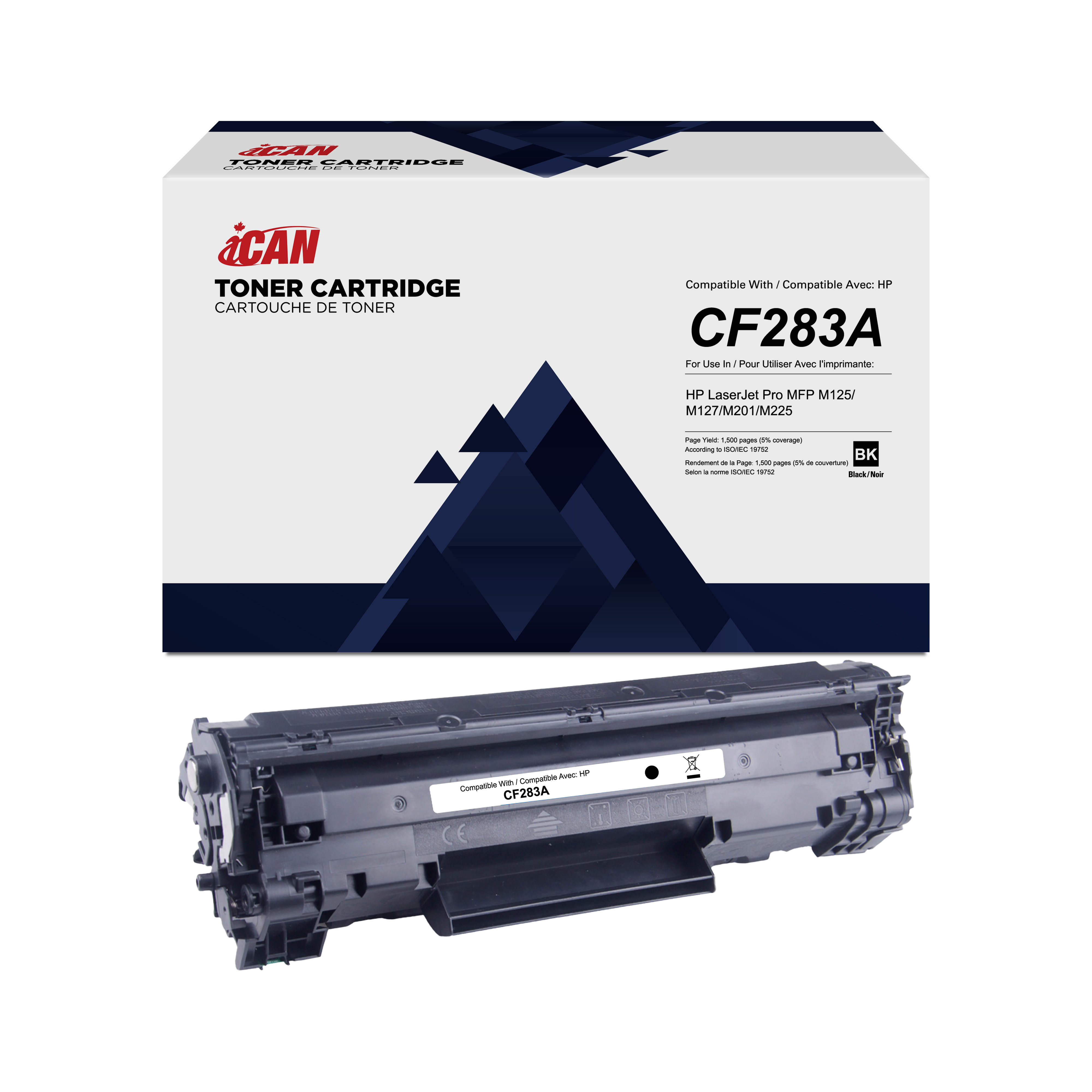 iCAN Compatible with HP 83A Black Toner Cartridge