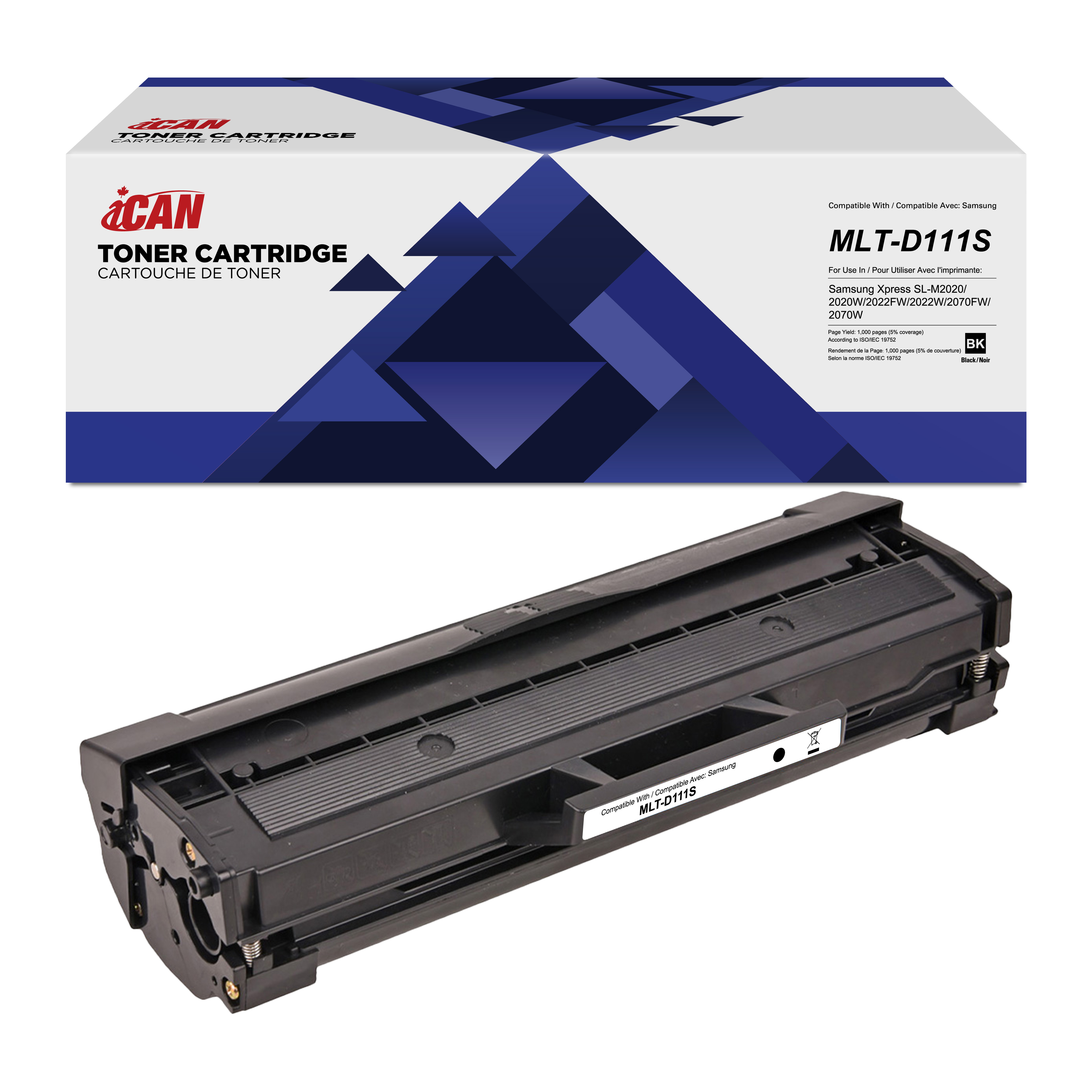 iCAN Compatible Samsung MLT-D111S Black Toner Cartridge