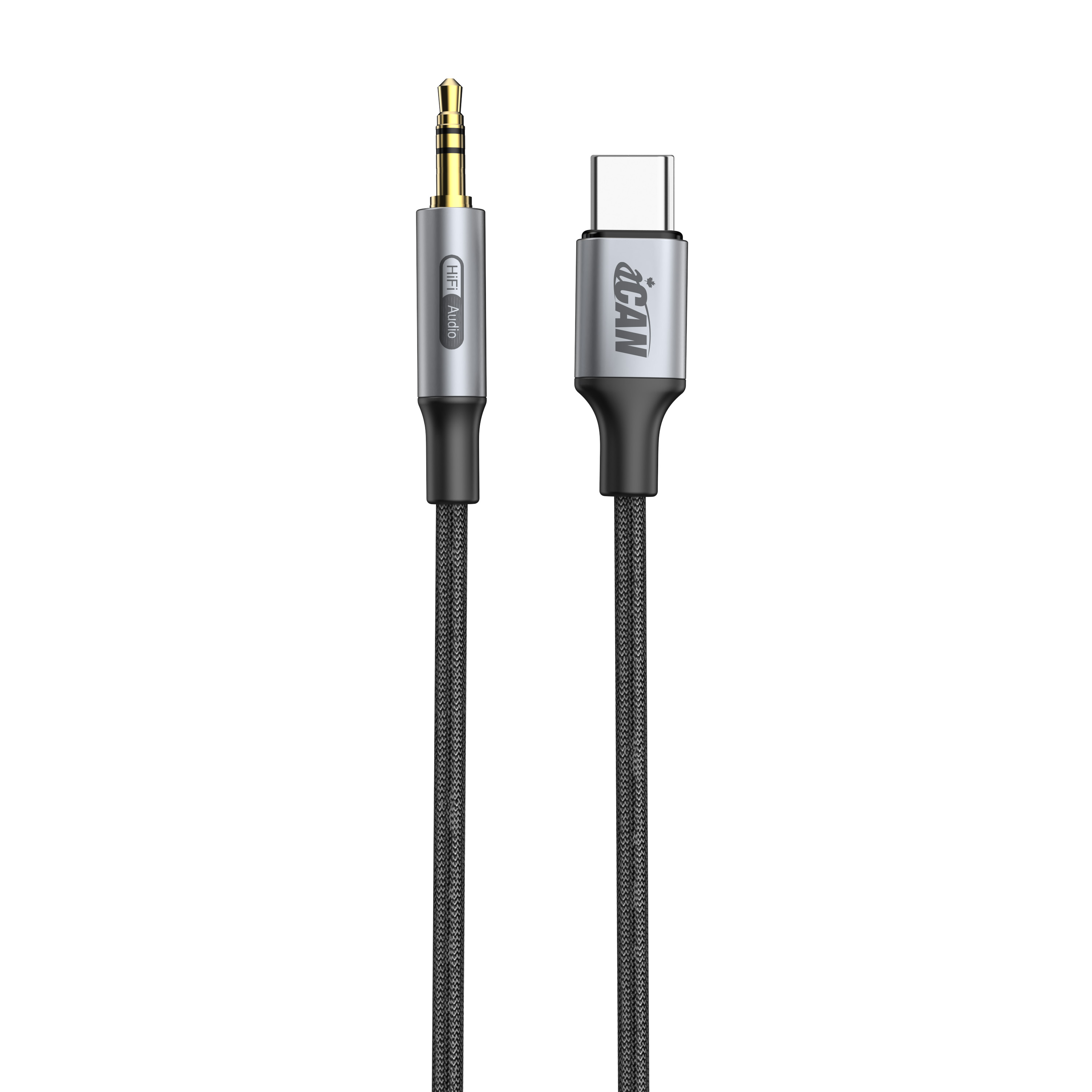 Câble iCAN Type-C Mâle vers 3.5 mm Audio Mâle, 3 pieds