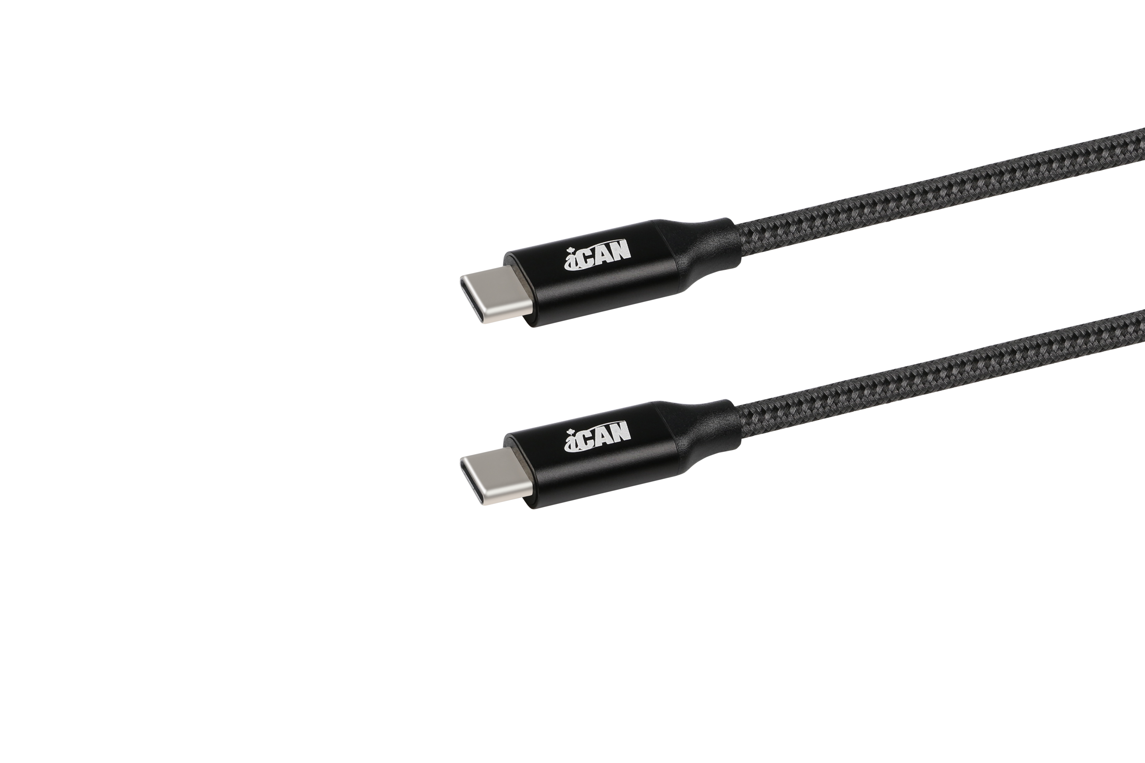 iCAN USB 2.0 Type-C Male to Type-C Male Cable, 100W, 3ft(Open Box)