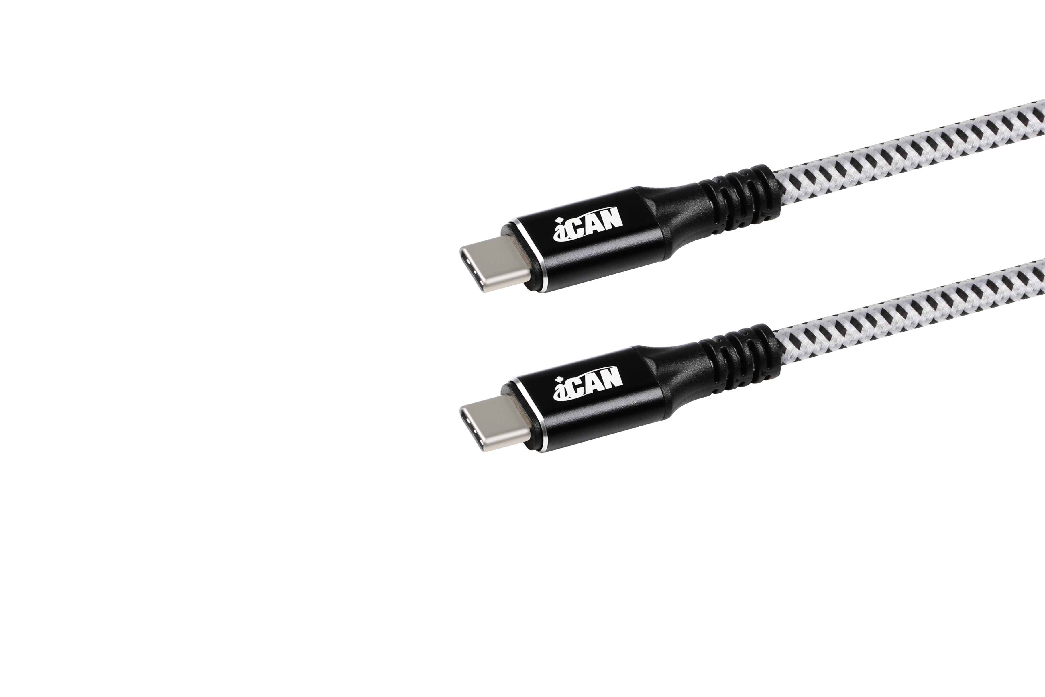 Câble iCAN USB 3.1 Type-C Mâle vers Type-C Mâle, 100W, 3 pieds
