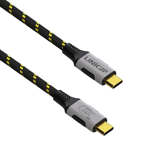 LINKUP USB4 Type-C Male to Type-C Male Cable, 240W, 4ft