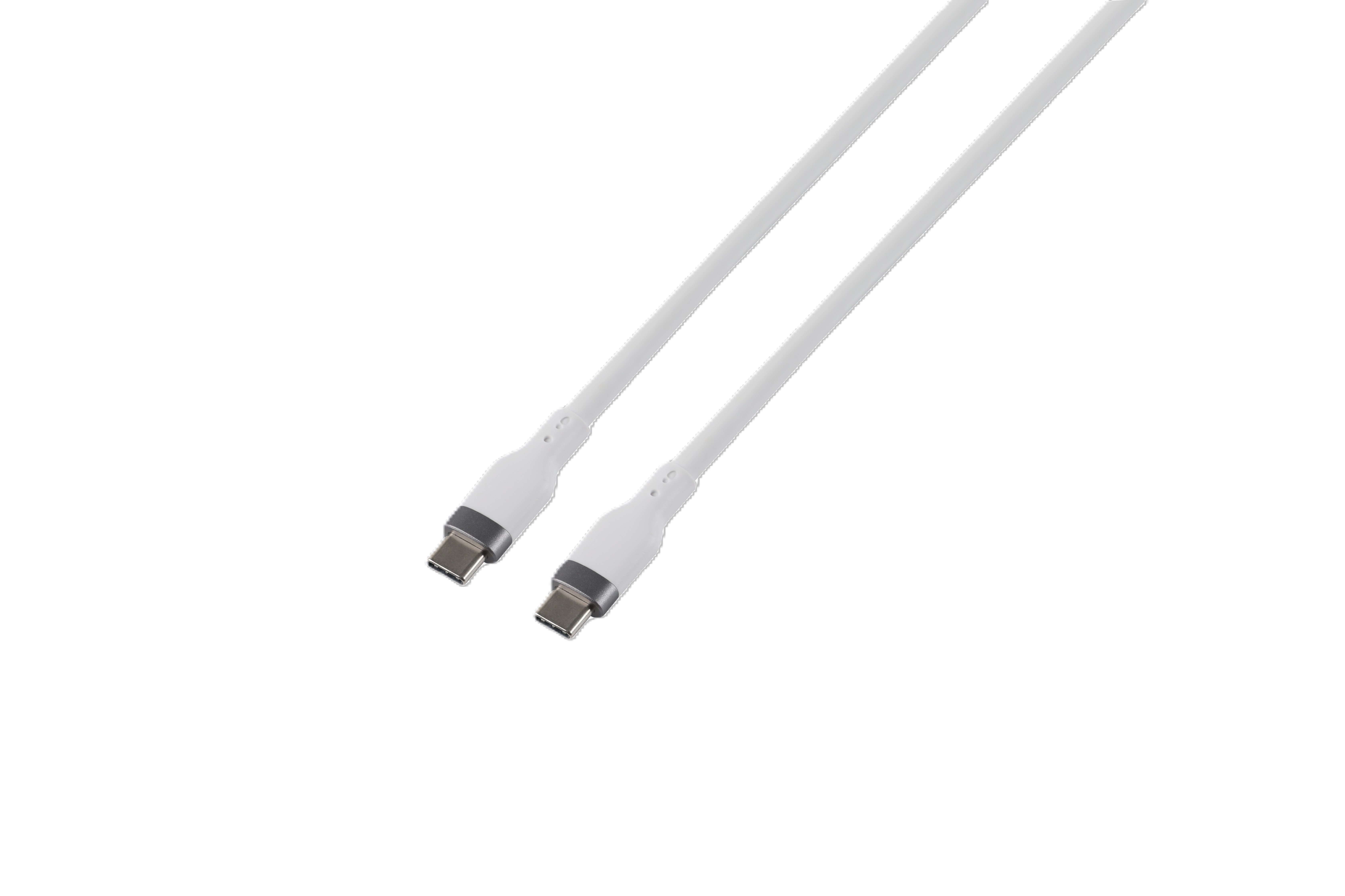 iCAN USB Type-C to Type-C silicone cable, 5A 240W, 3m (9.9ft), White