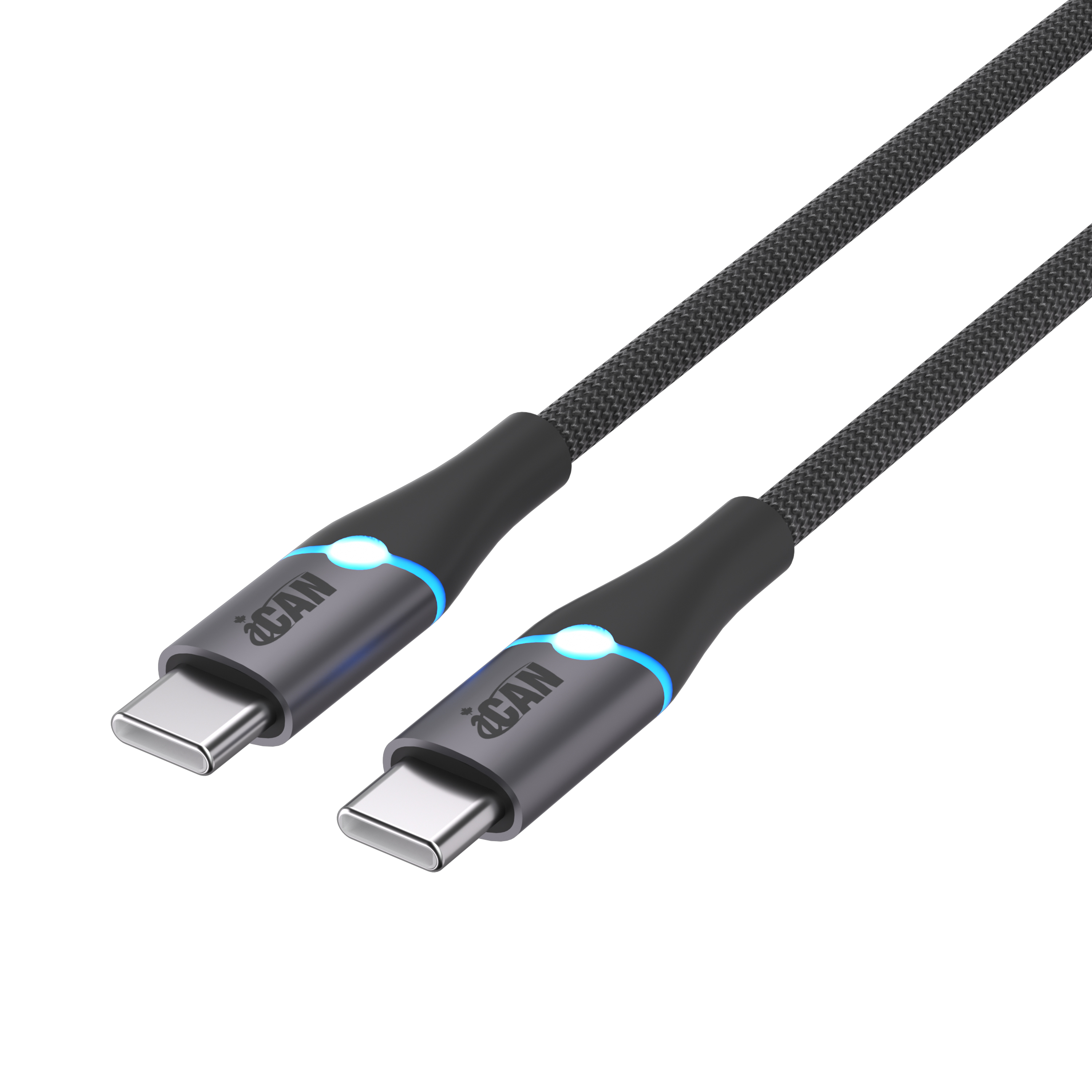 Câble iCAN USB 2.0 Type-C Mâle vers Type-C Mâle, 60W, 6 pieds