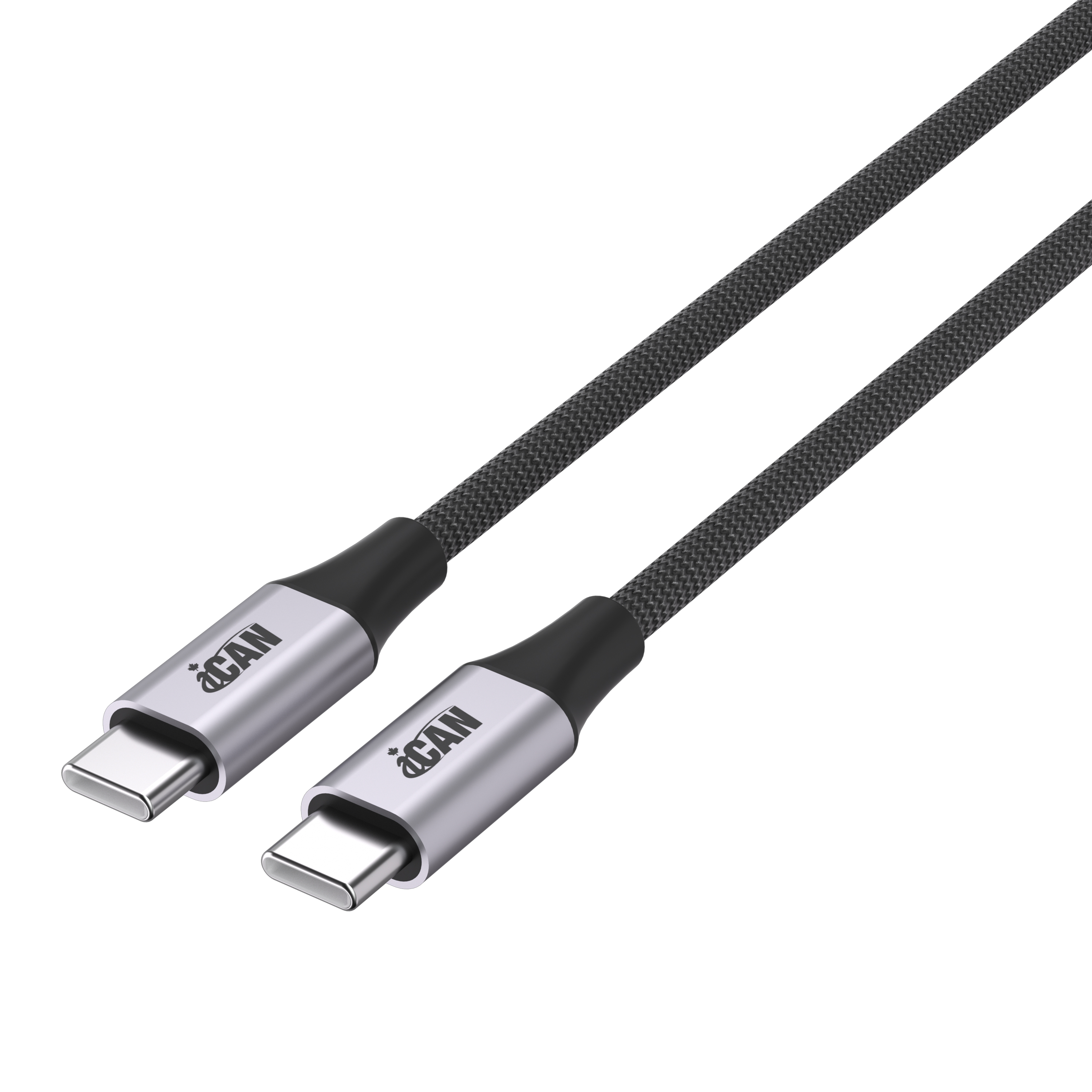 Câble iCAN USB 2.0 Type-C Mâle vers Type-C Mâle, 100W, 6 pieds