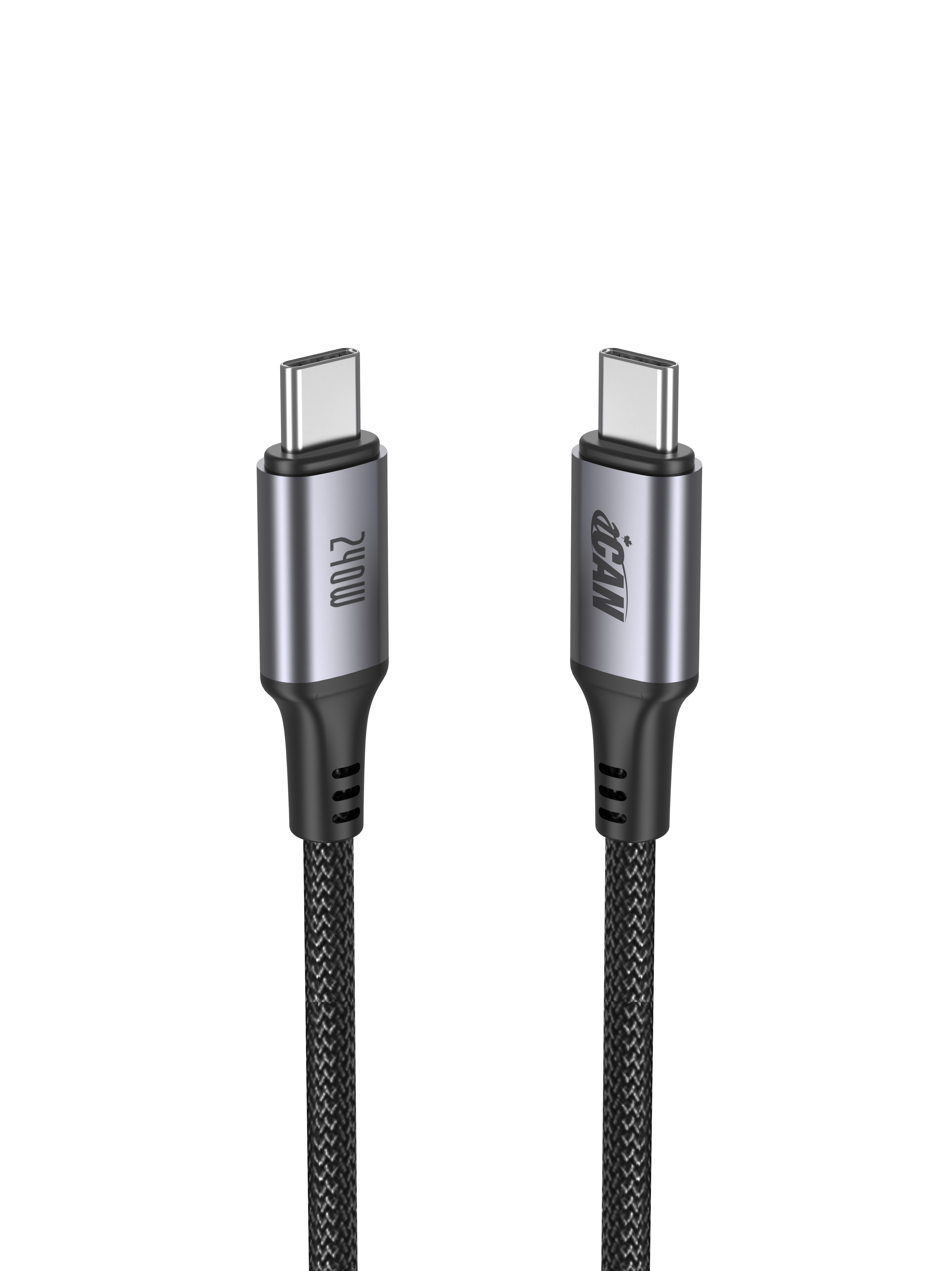 iCAN USB 2.0 Type-C Male to Type-C Male Cable, 240W, 10ft