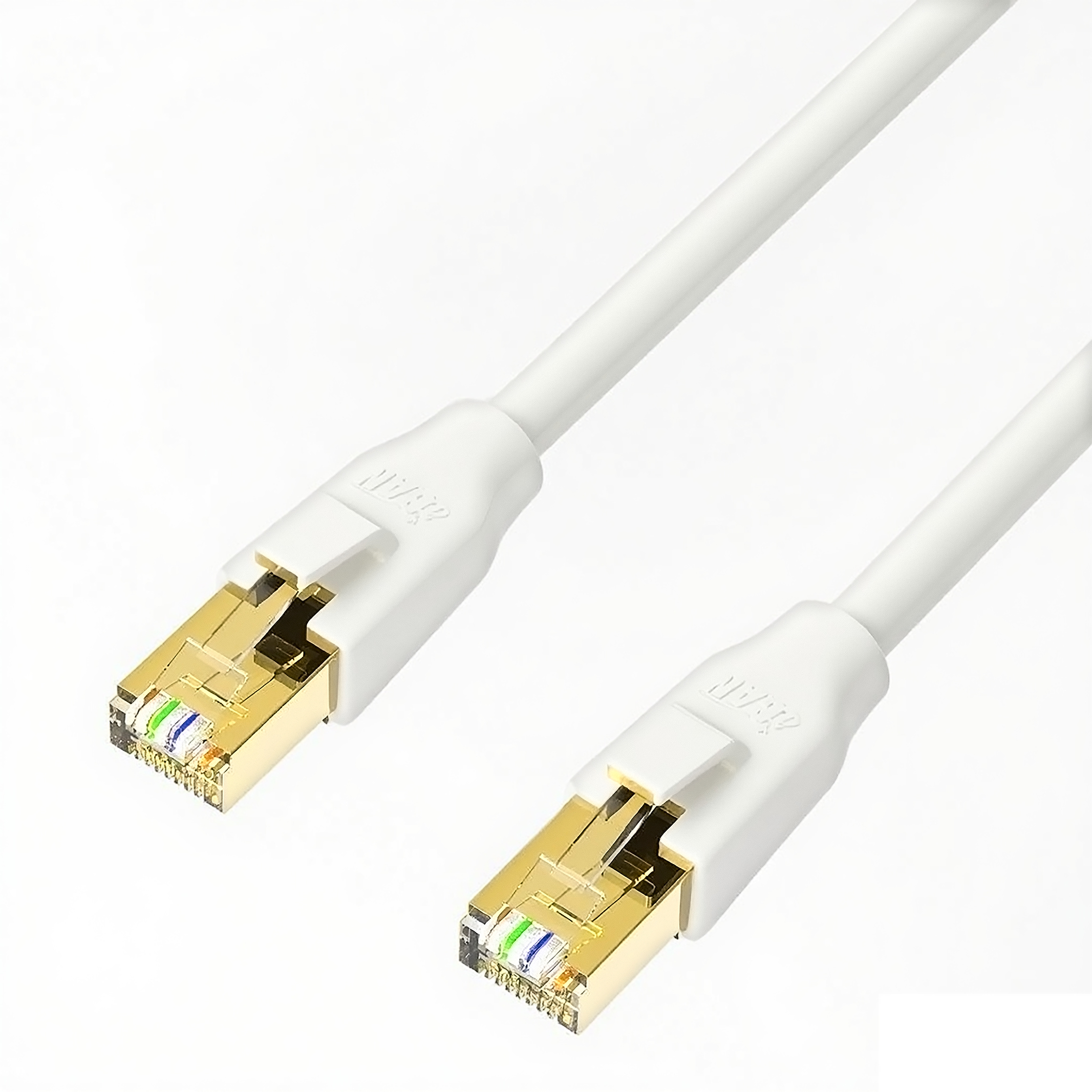 Câble de raccordement Ethernet CAT7 iCAN, haut débit 10 Gbit/s 600 MHz, double blindage S/FTP 26 AWG, plaqué or, 15 pieds, b...