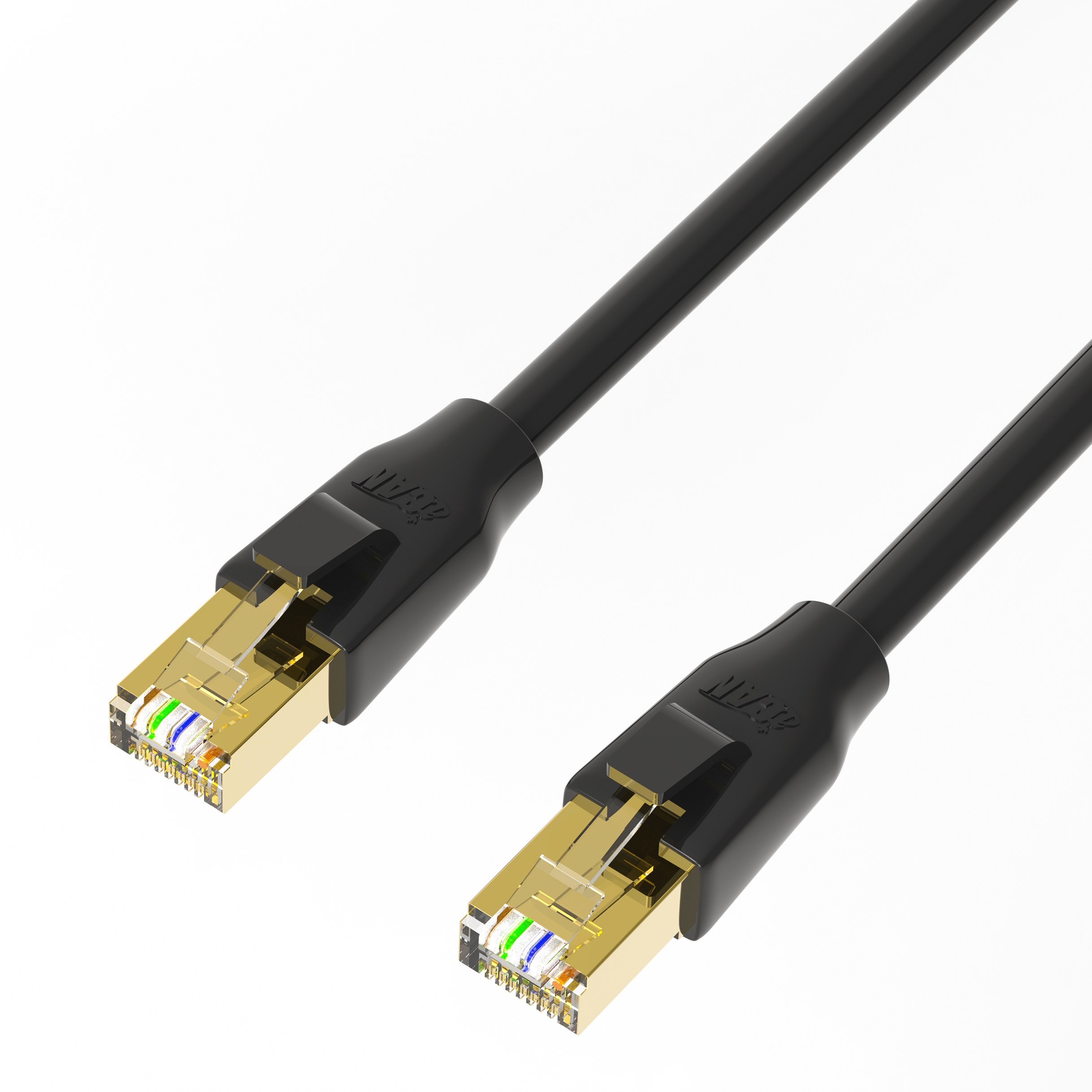 iCAN CAT8 Ethernet Cable, High Speed 40Gbps 2000Mhz, S/FTP 23AWG, Gold Plated, 75FT, Black(Open Box)