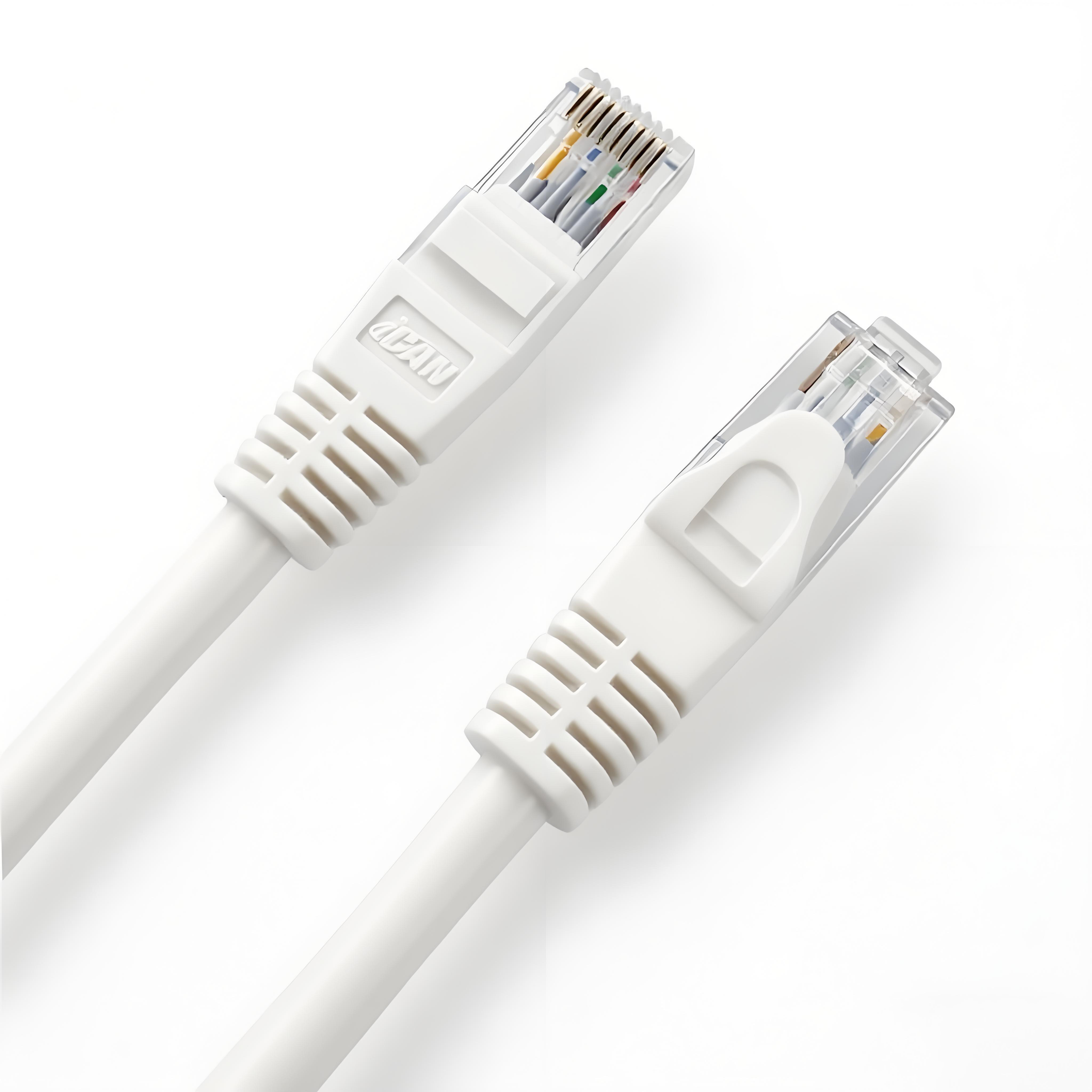 iCAN CAT6 High Speed Ethernet Cable,1000Mbps 26AWG, 100FT, White