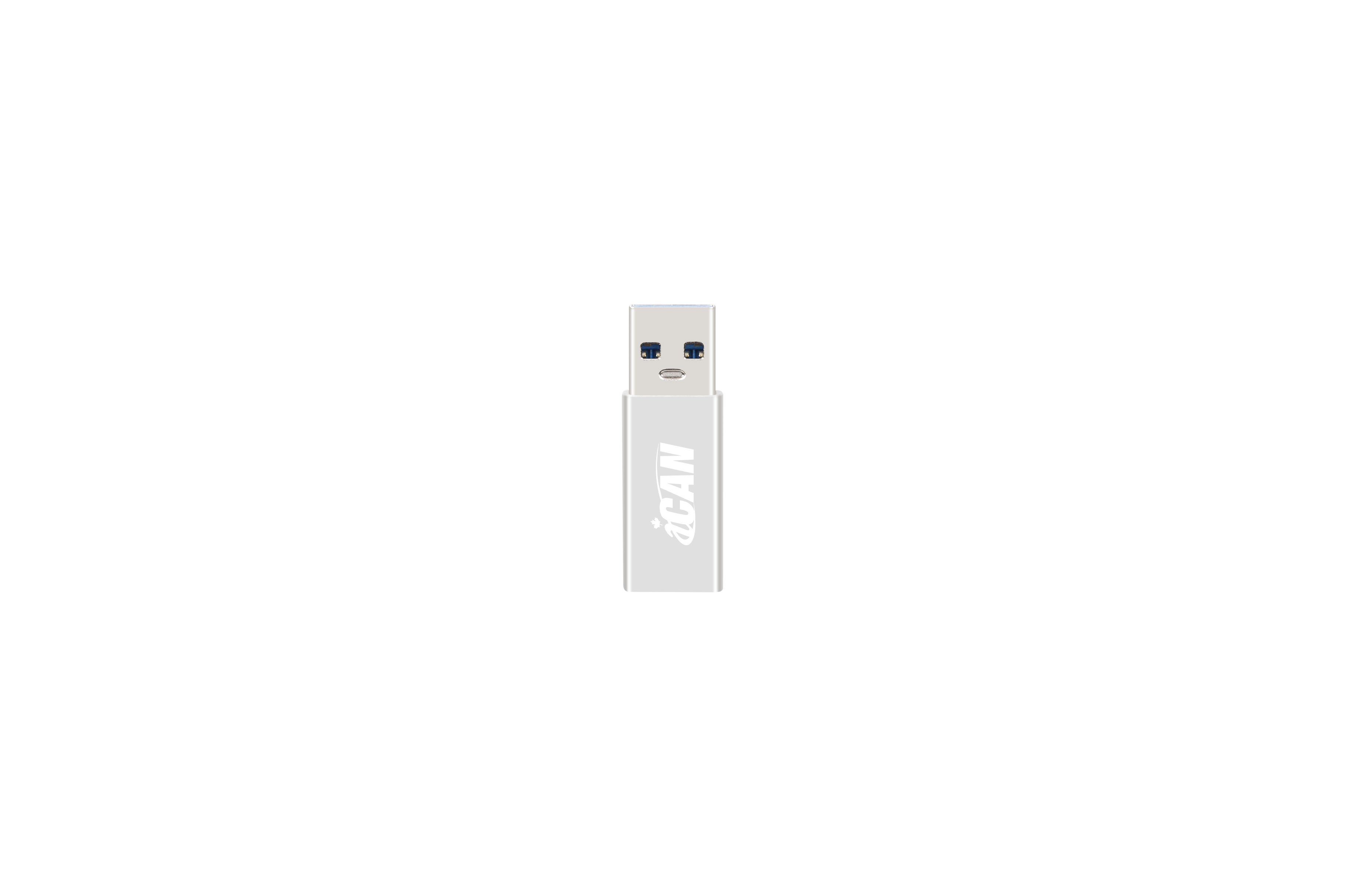 iCAN USB 3.0 to USB Type C Adapter, Aluminum Silver