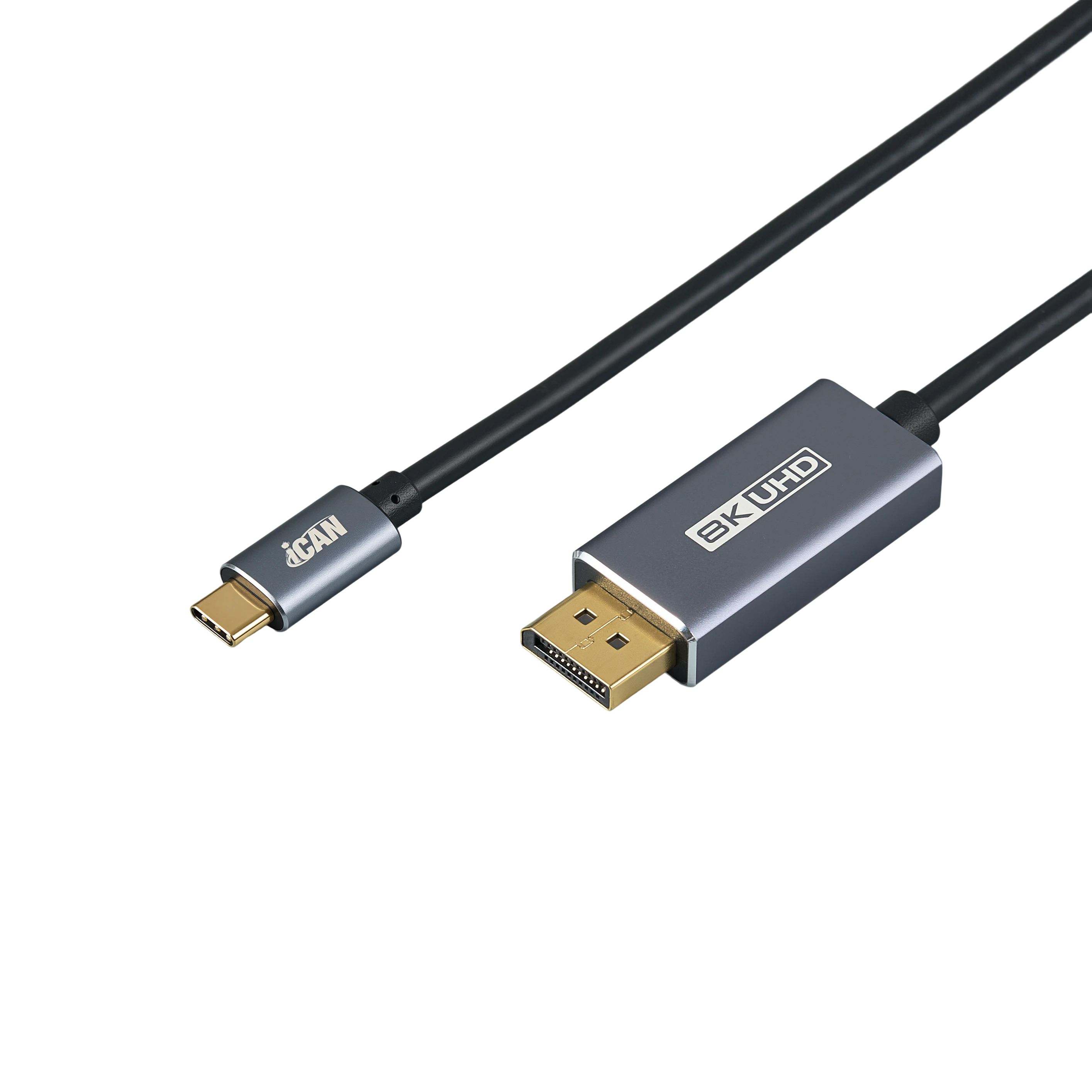 Câble iCAN USB Type-C vers DisplayPort, 8K à 60 Hz, 1,8 m
