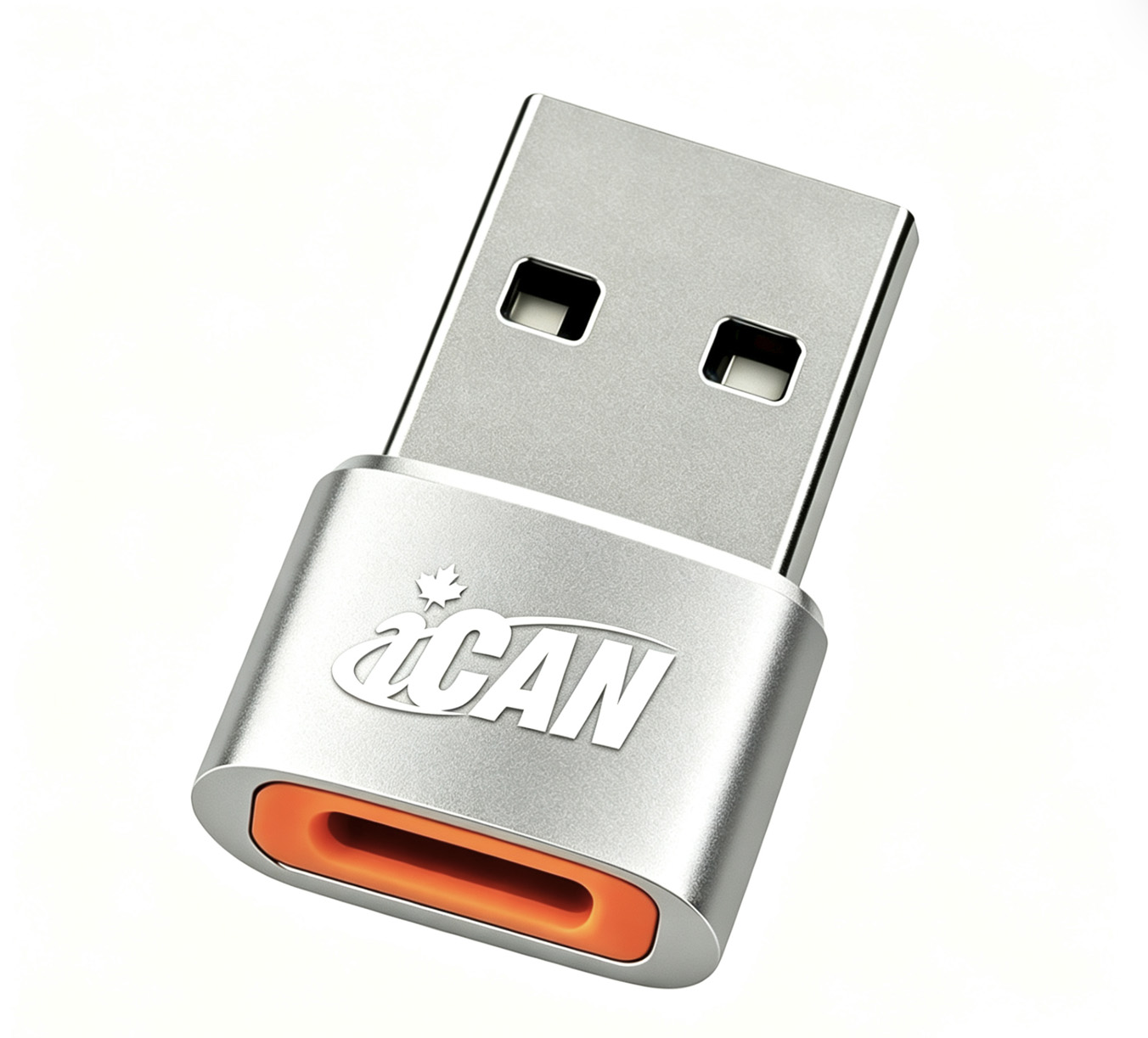 iCAN USB 2.0 A Male to Type C Female Adapter, Grey